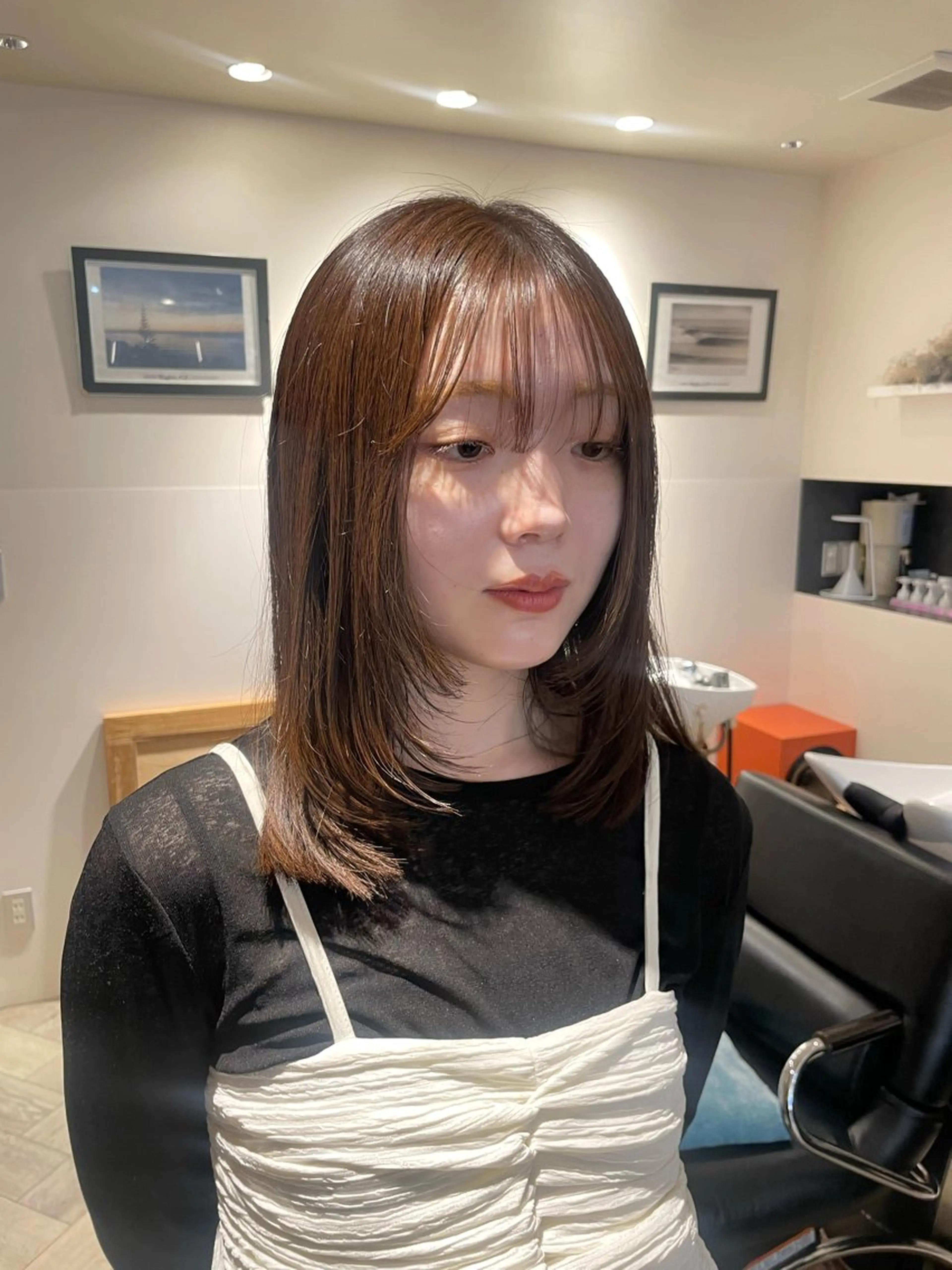 セミロング カラー カット ヘアカラー koiki/赤味消し /艶カラー🎀✨のヘアスタイル