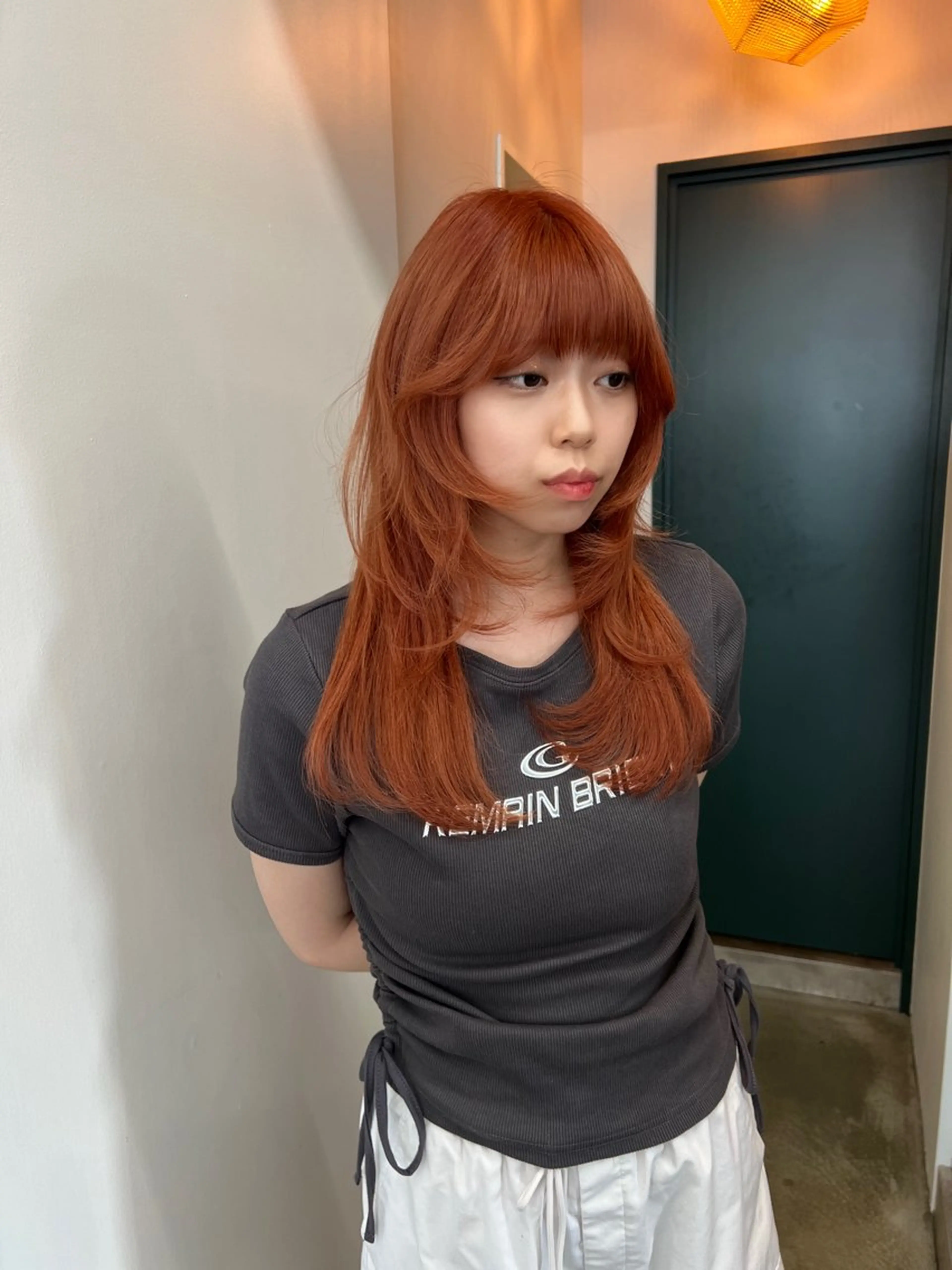 セミロング カラー カット ヘアカラー ハイトーンカラー/ さらさのヘアスタイル