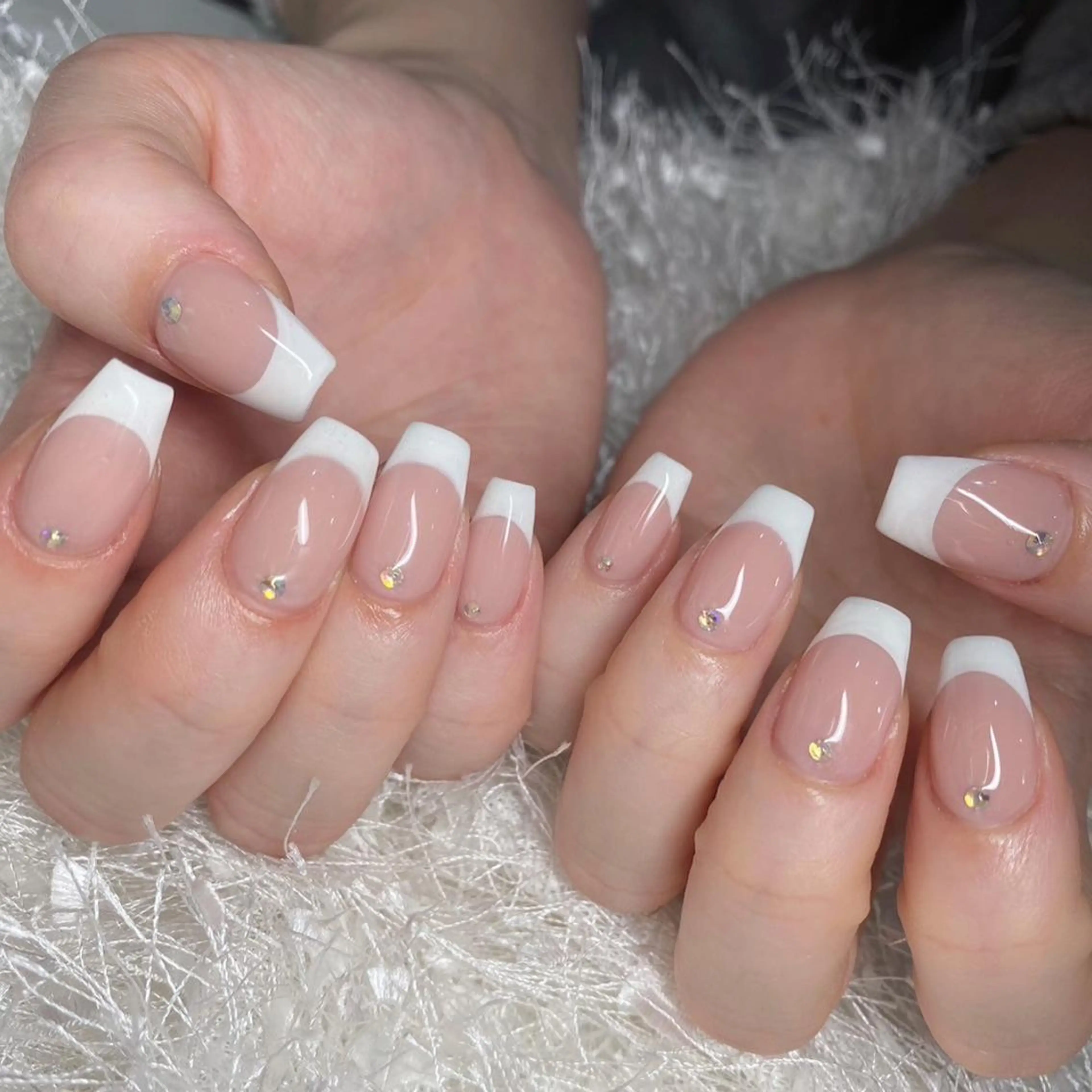 ネイル 長さ出し フレンチネイル ジェルネイル グラデーション 韓国ネイル ハンドネイル Nail&eye Belire 新宿のネイルデザイン