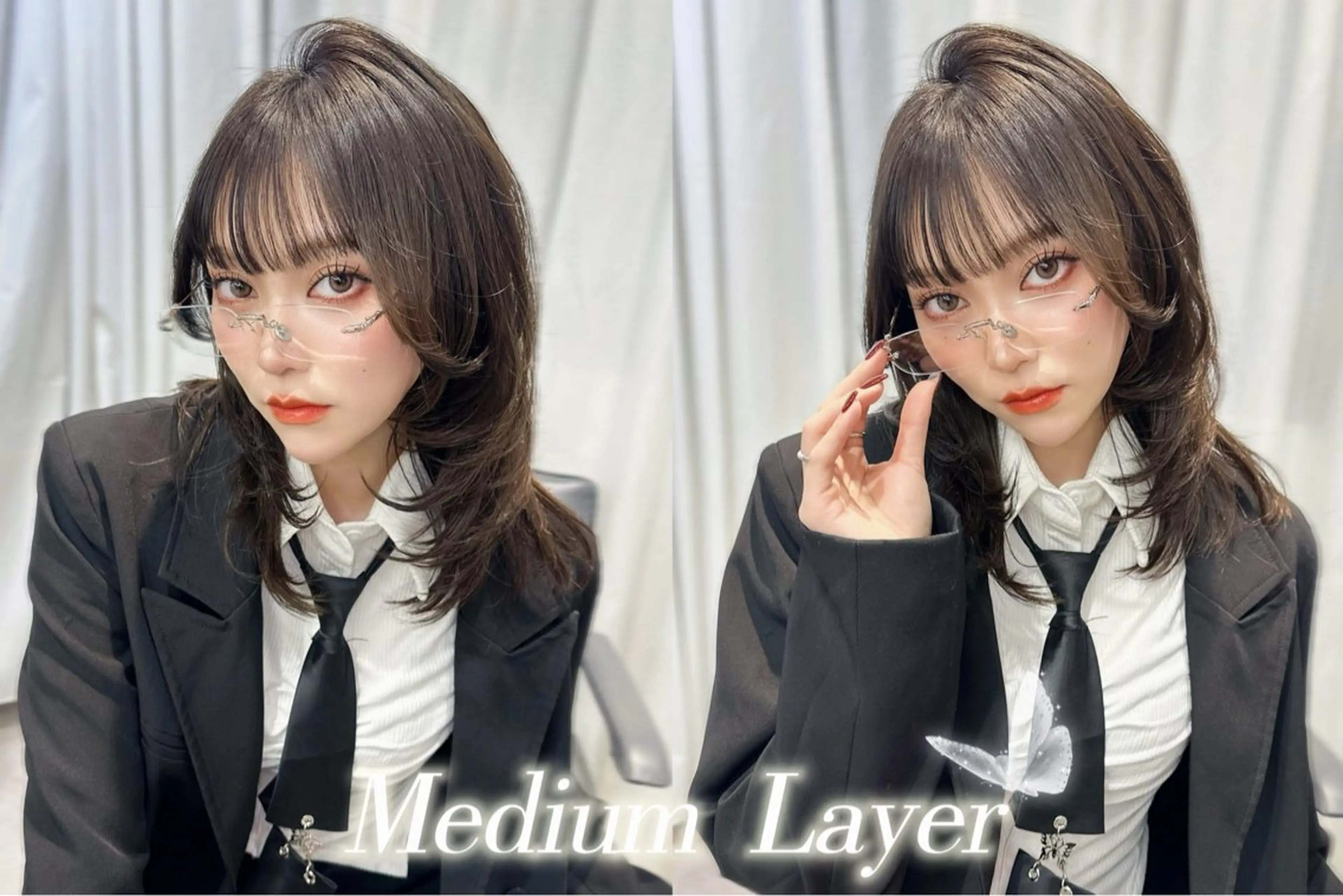 セミロング カラー カット ヘアカラー トリートメント 渋谷韓国レイヤー /SAYAKA🩶ᩚのヘアスタイル
