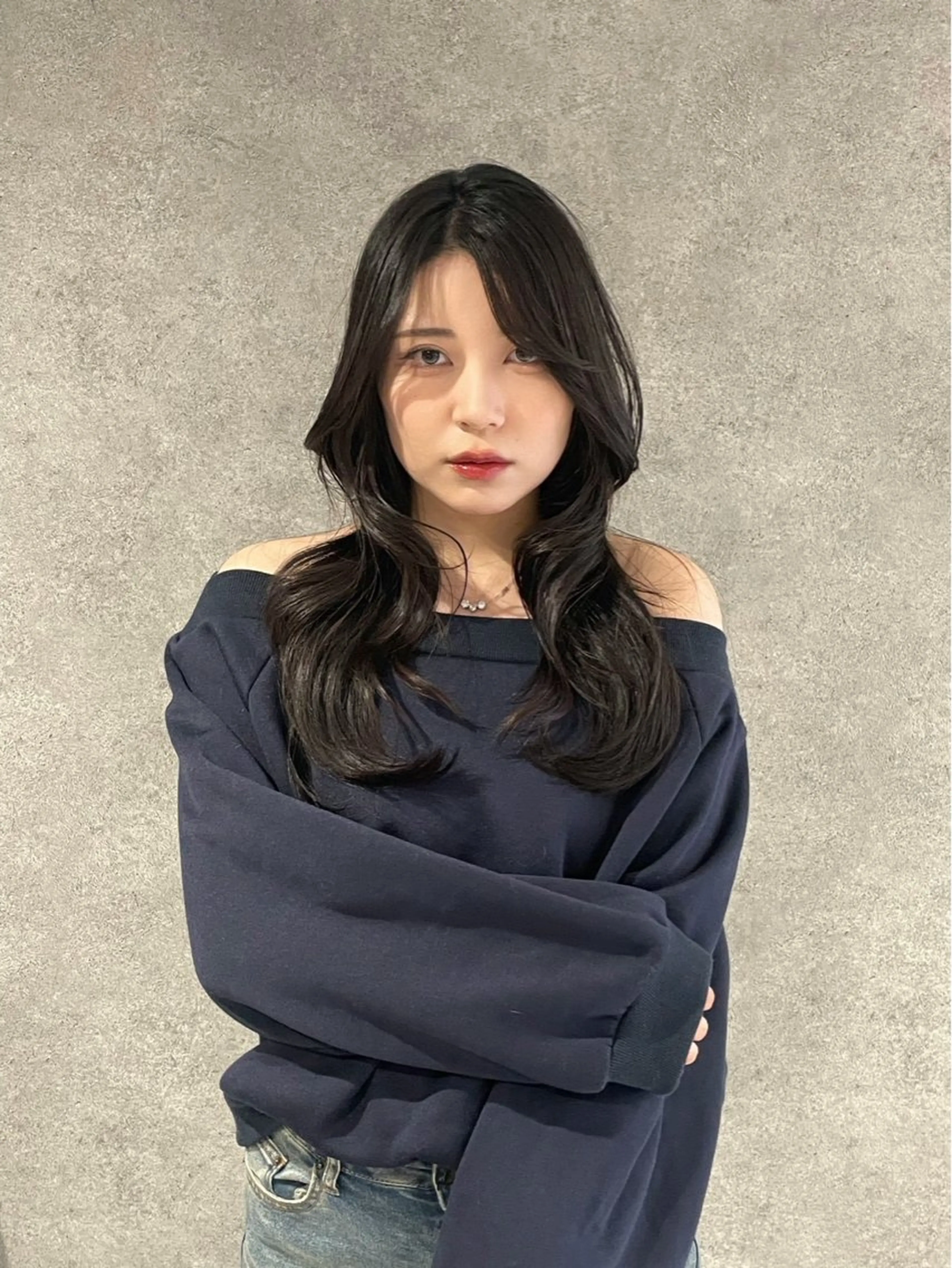 ロング カラー 紅都🫧透明感 水光カラー🫧のヘアスタイル