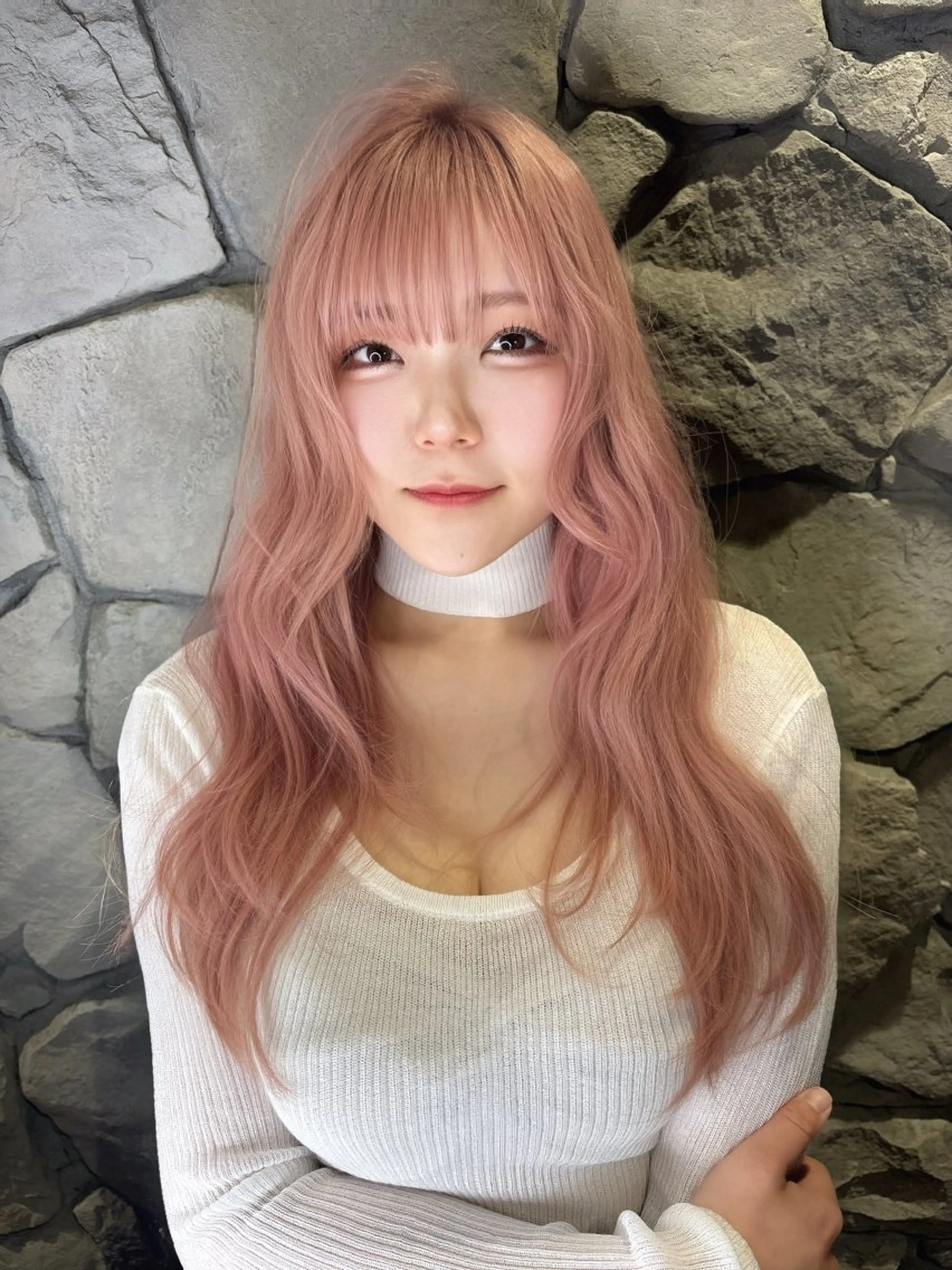 セミロング 透明感カラー/ レイヤー/箕浦 稜真のヘアスタイル