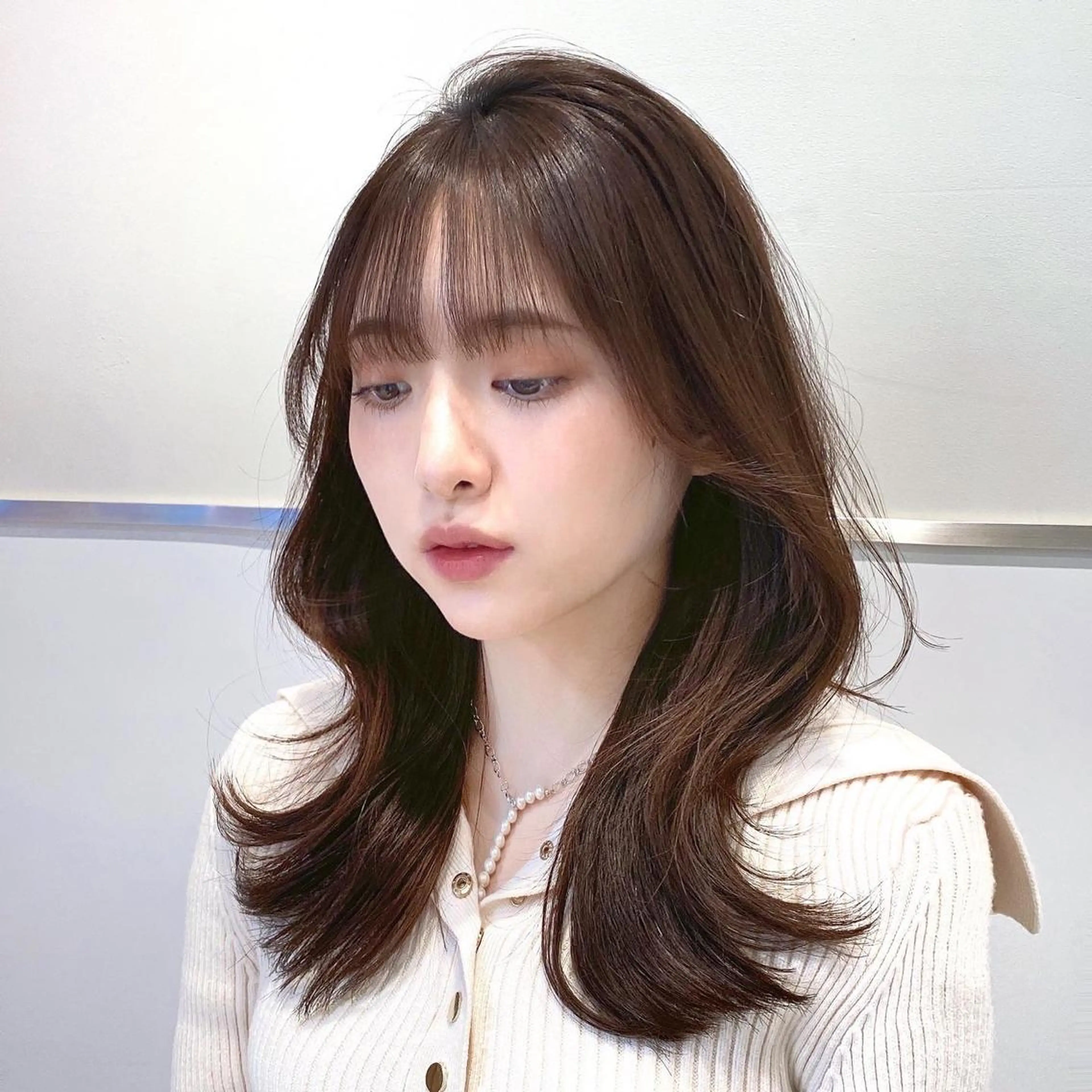 セミロング カット ヘアカラー トリートメント 韓国くびれレイヤー 🇰🇷はづきのヘアスタイル