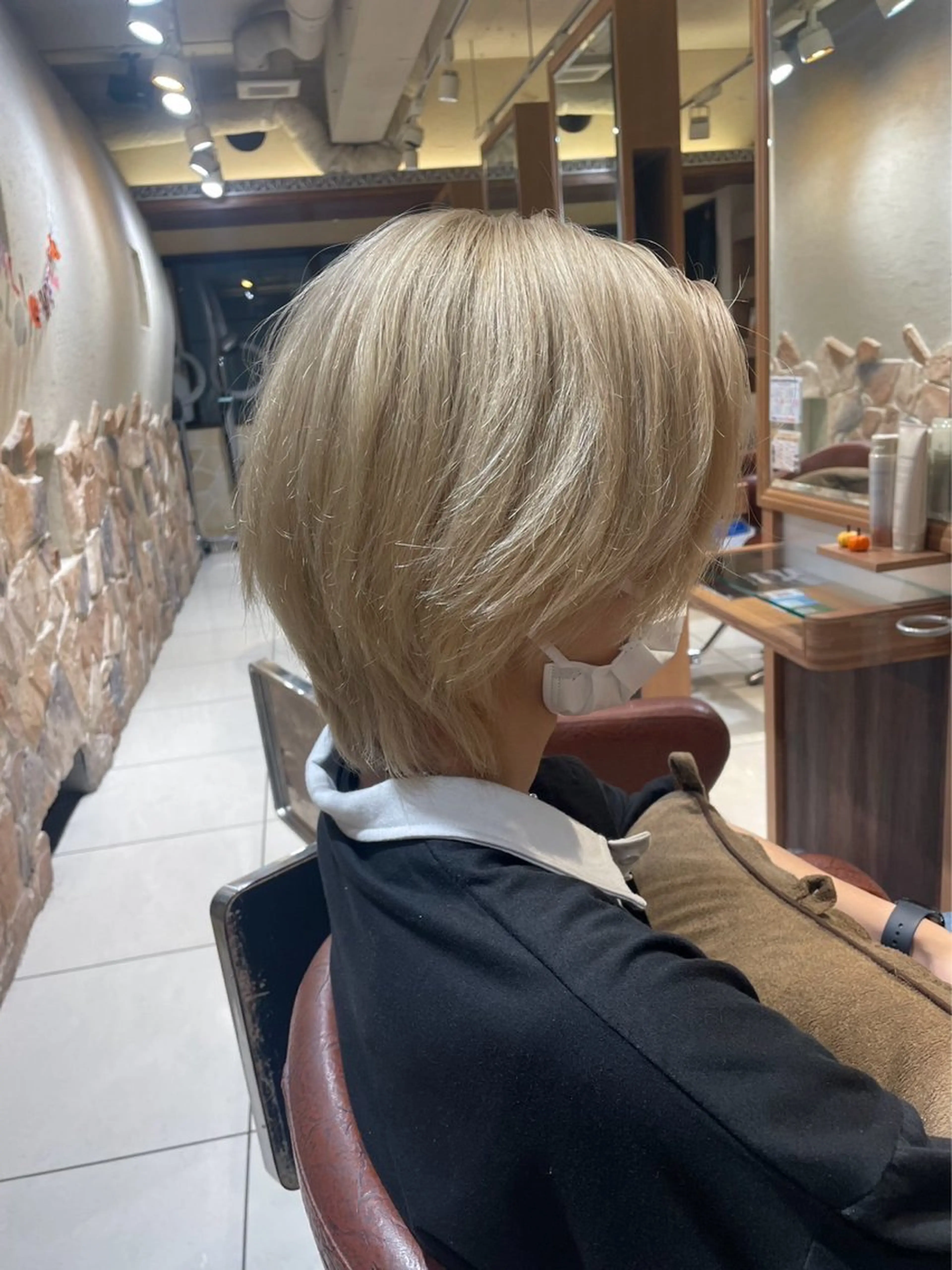 ミディアム カラー パーマ メンズ 新宿のパーマ職人/ メンズパーマ/石見のヘアスタイル