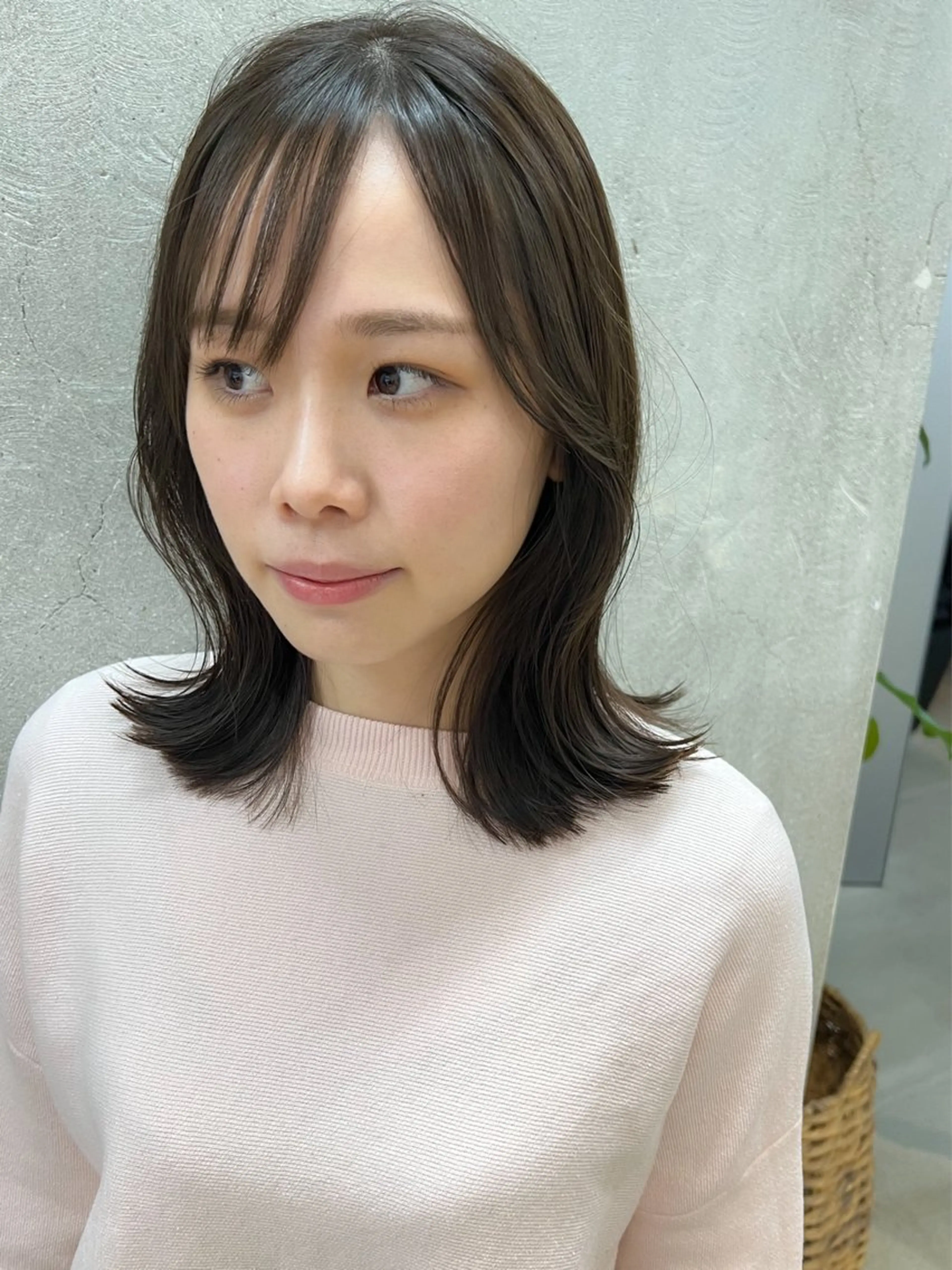 ミディアム カラー 谷町/Le'a /竹原しおなのヘアスタイル