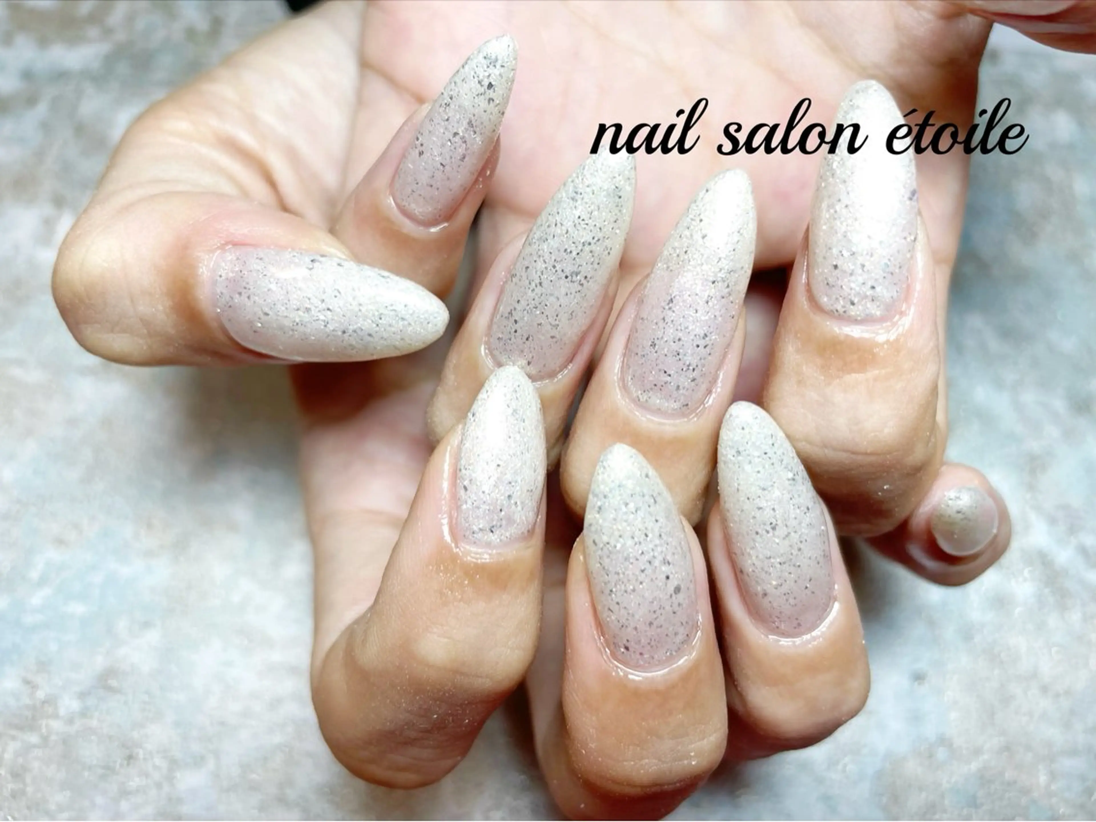 ネイル キラキラネイル ラメ(グリッター) ロングネイル ワンカラーネイル ハンドネイル nail salon étoileのネイルデザイン