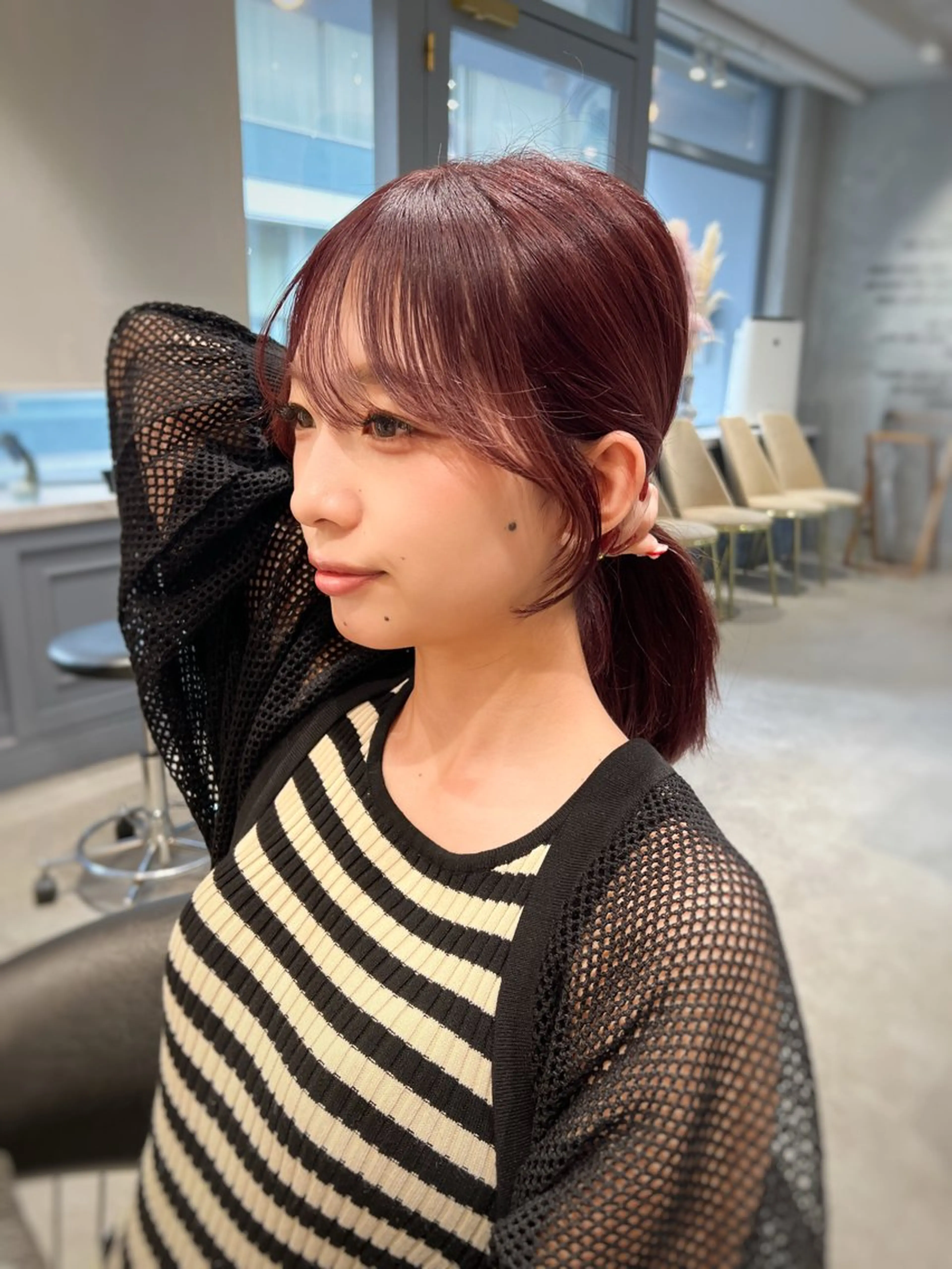 セミロング カット トリートメント 韓国レイヤーカット/ 縮毛矯正/羽田航のヘアスタイル