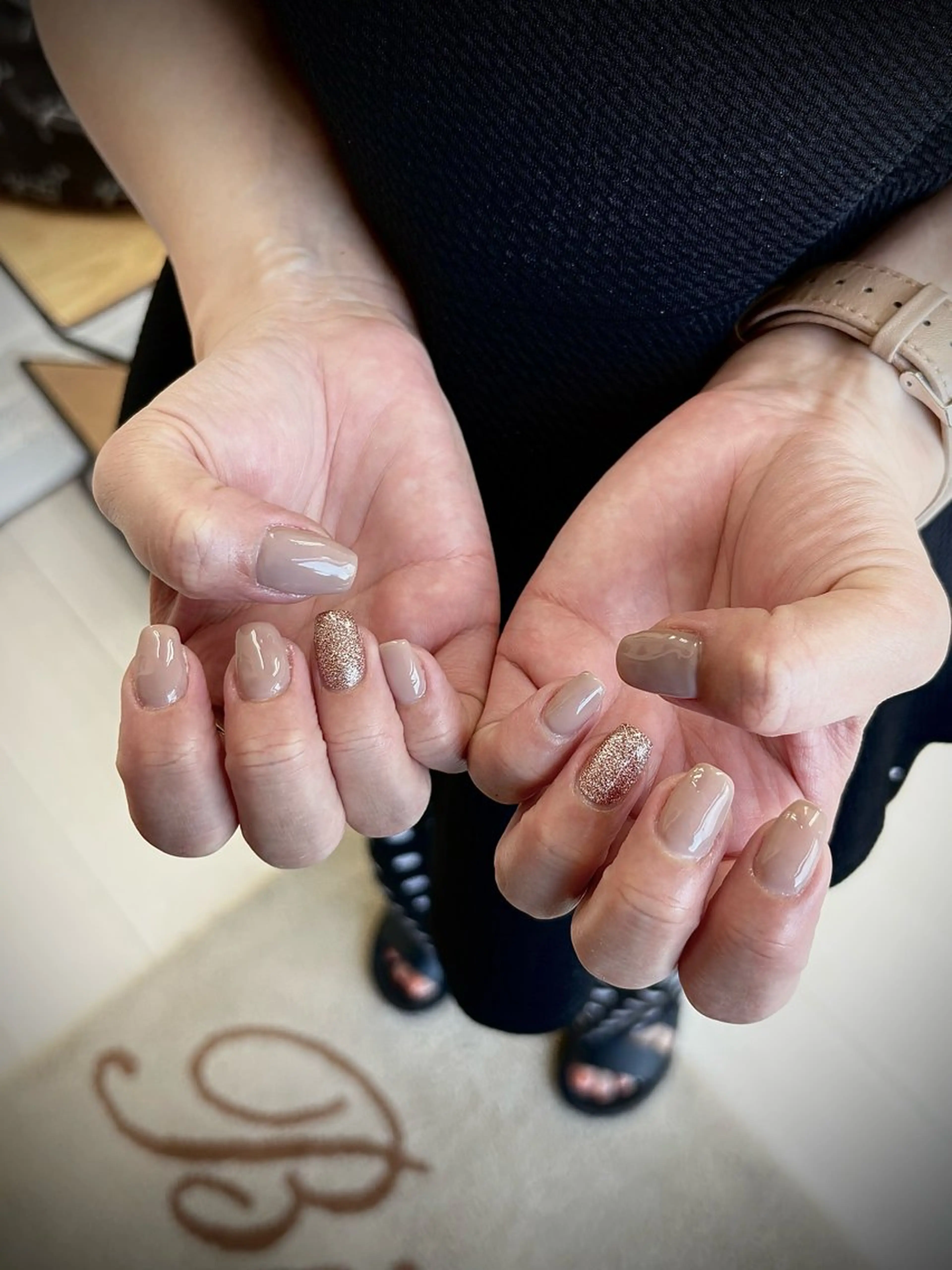 ネイル シンプルネイル ハンドケア Bianca赤羽 MOCHIZUKIのネイルデザイン