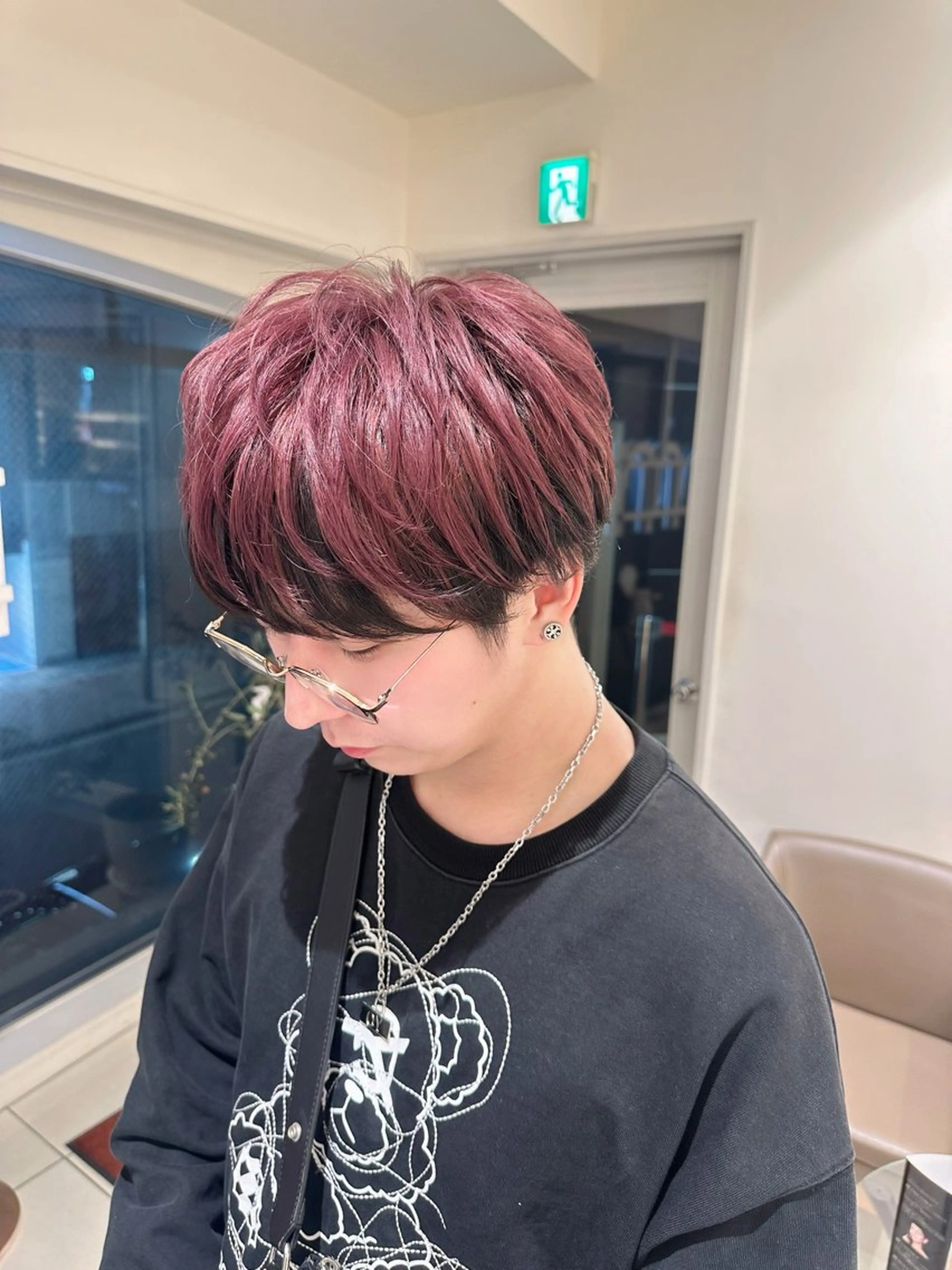 カラー 銀座レイヤーカット ×シースルー前髪のヘアスタイル