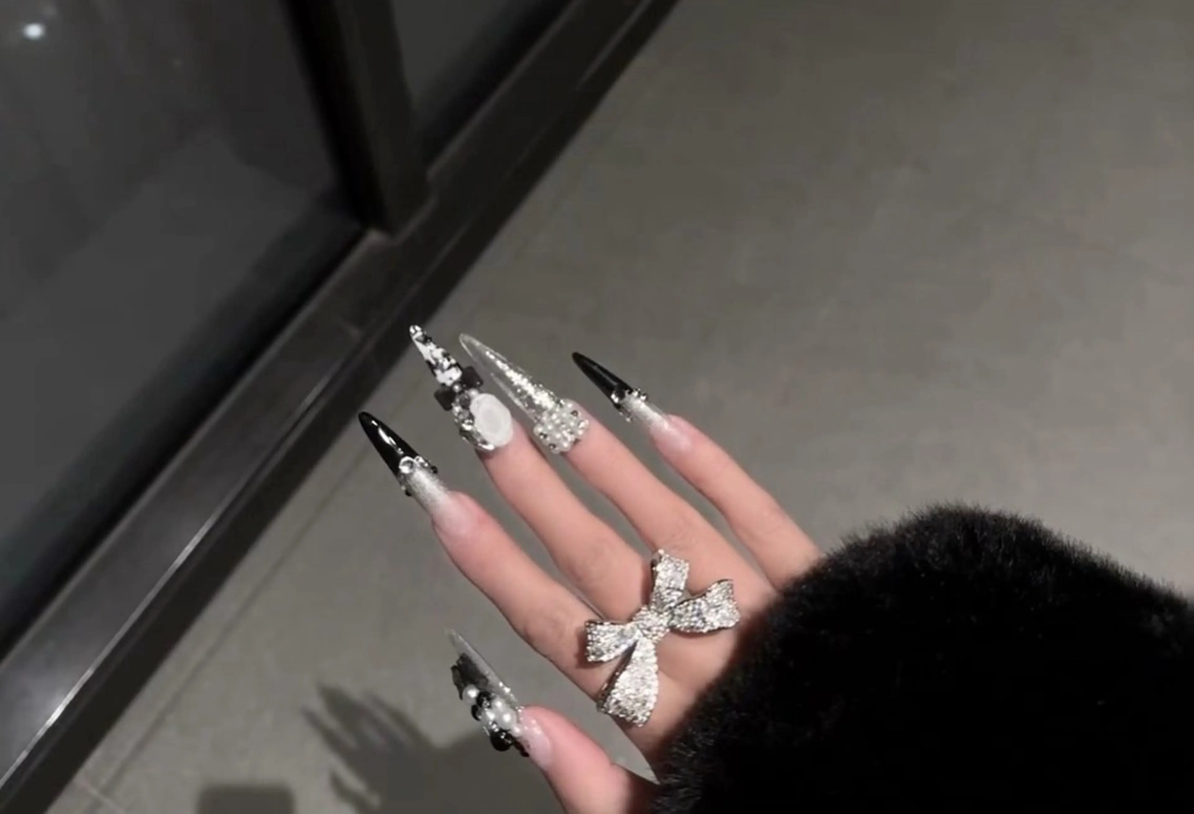 ネイル オーロラネイル 成人式 フットネイル フレンチネイル ジェルネイル ハンドネイル 長さだし専門 ありさのネイルデザイン