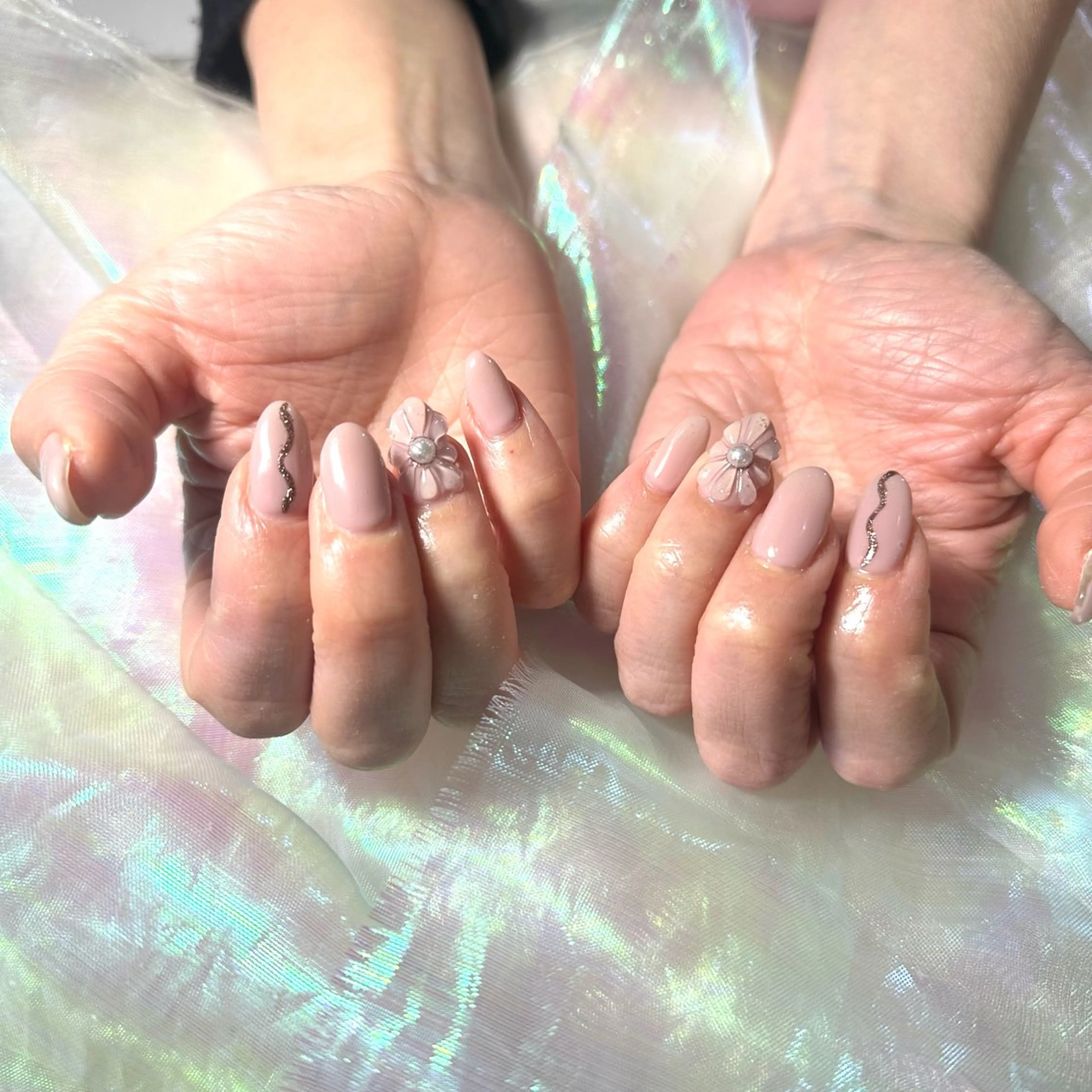 ネイル フラワーネイル ぷっくりネイル はあとねいる今池店 アリタのネイルデザイン