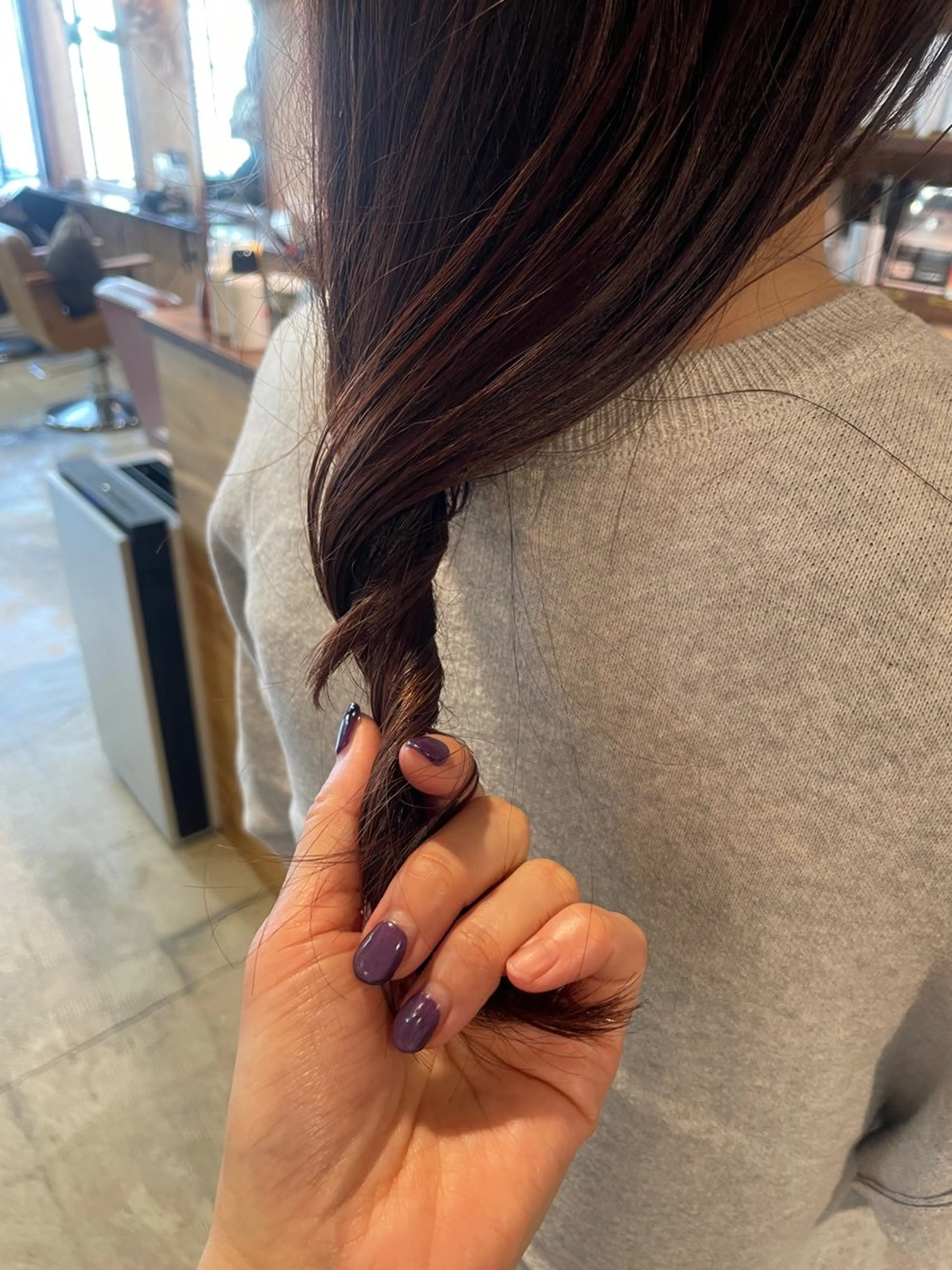 ロング カラー カット ヘアカラー トリートメント さの あやねのヘアスタイル