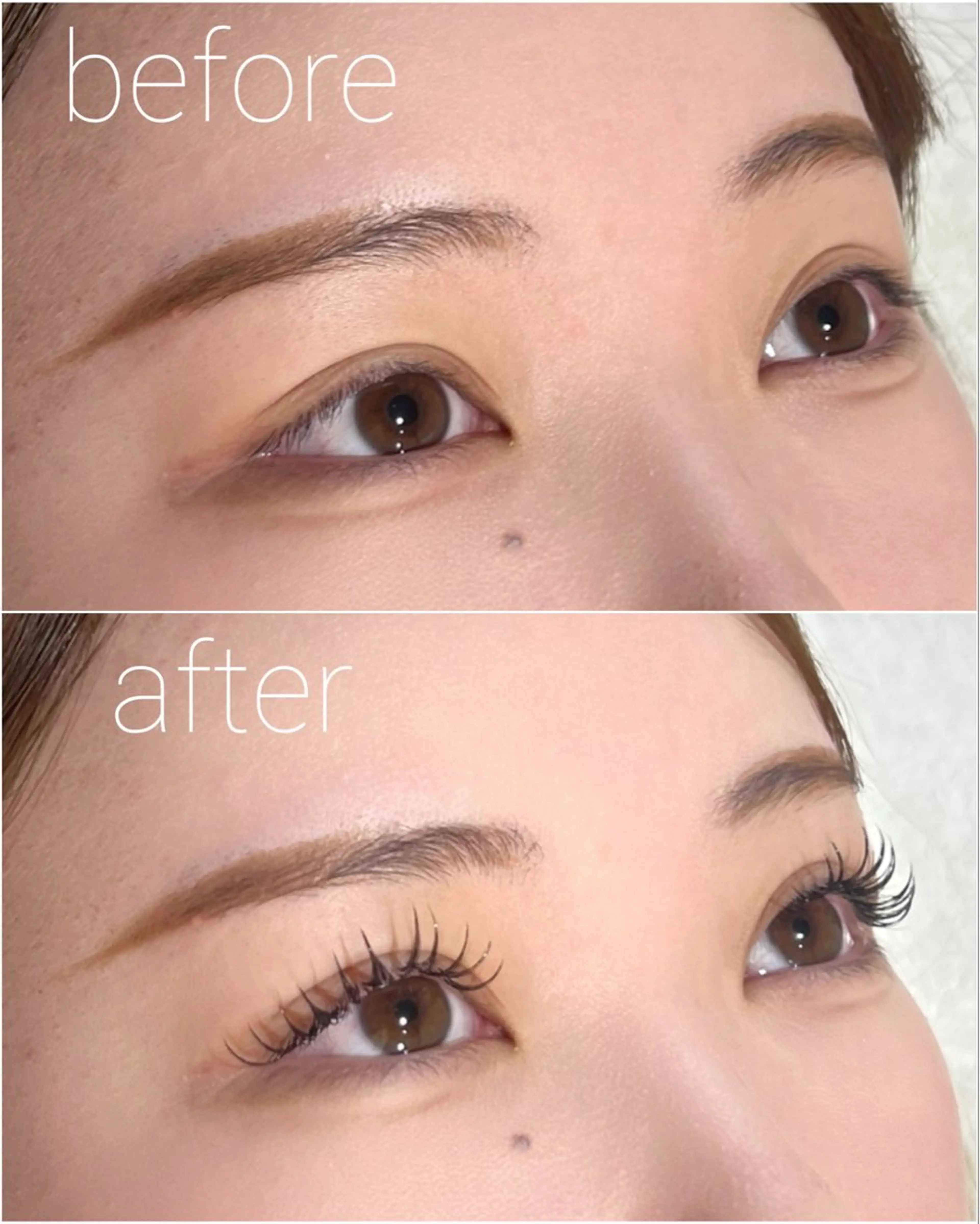 【究極の小顔見せ】LED上下まつエクSET★頬の余白を埋める「中顔面短縮」垢抜け顔へ！の写真