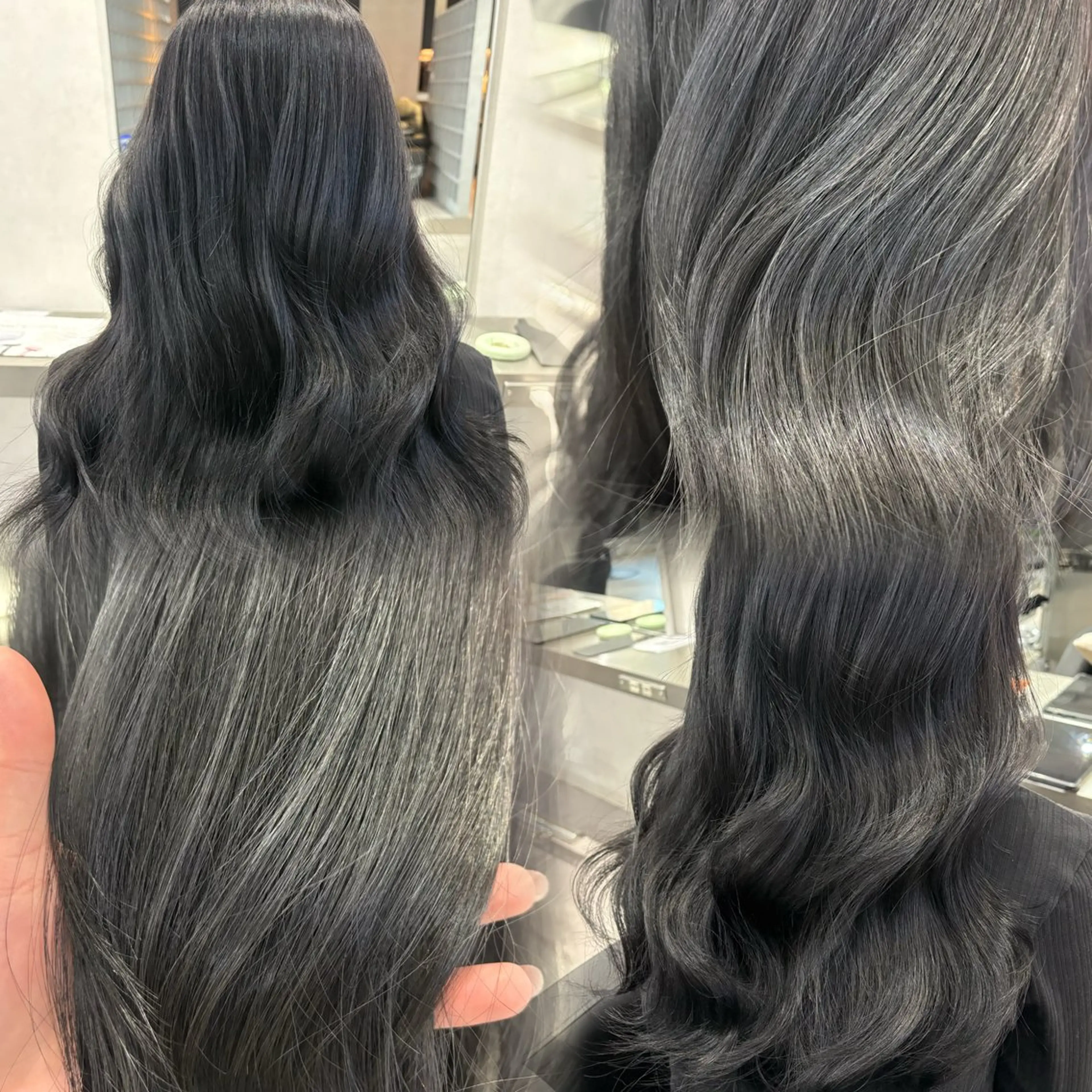 ロング カラー ヘアアレンジ ブリーチ 透明感カラー グレージュ ヘアカラー トリートメント 韓国透明感🇰🇷 SAKURAのヘアスタイル