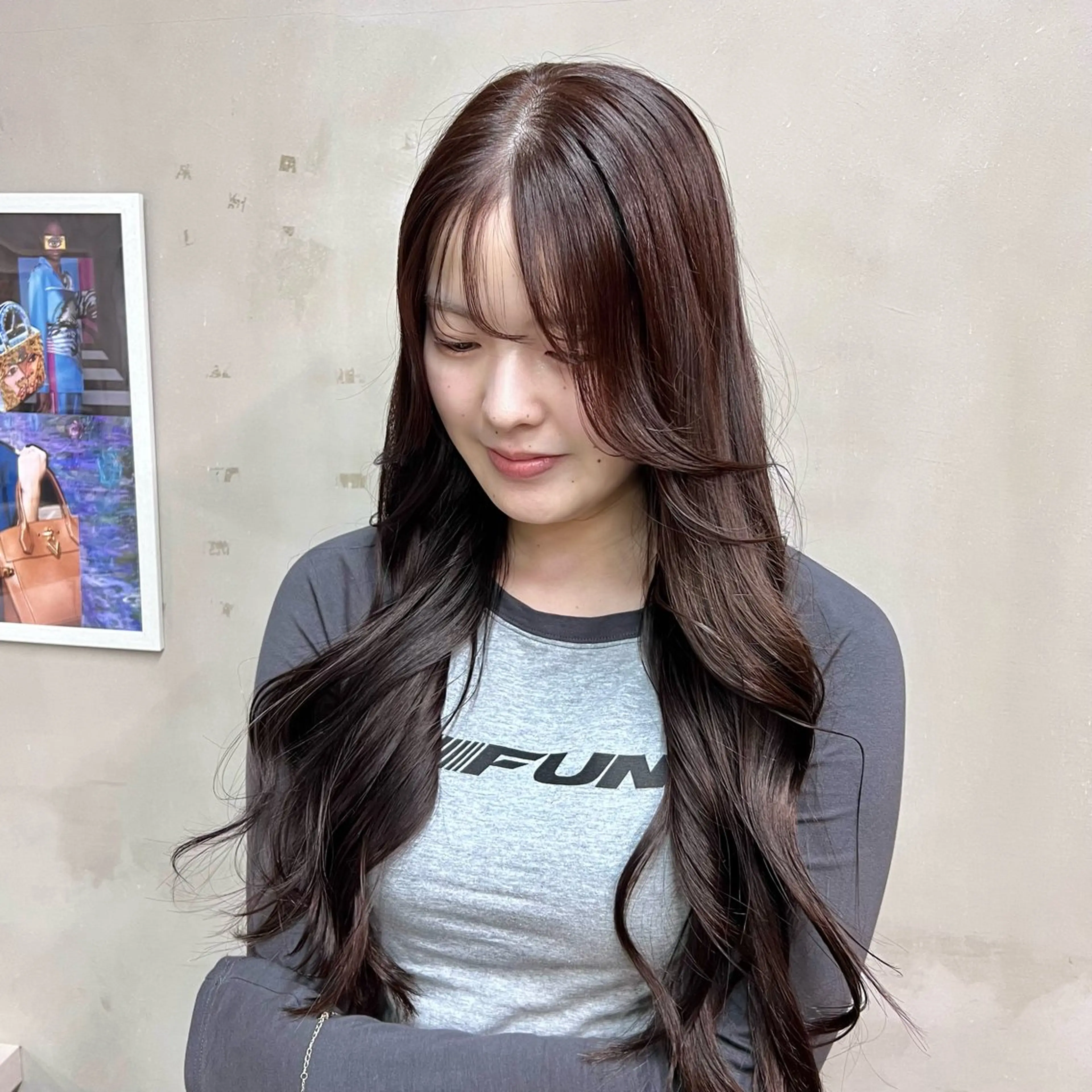 ロング カラー ブリーチ ブリーチなしカラー 韓国風ヘア ロング Hair＆careBlast所属・Blast Erikaのヘアスタイル