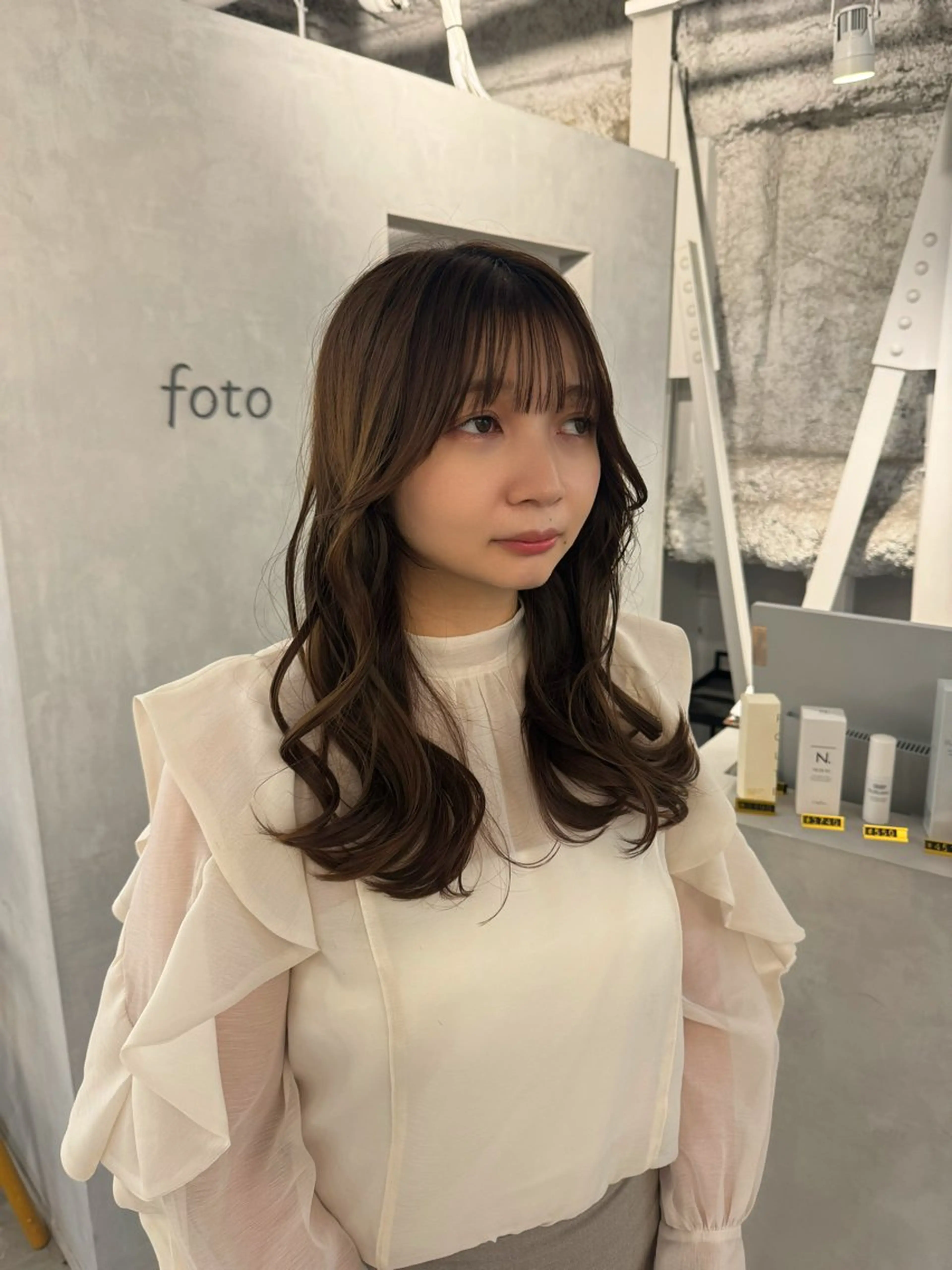 セミロング カット ヘアカラー トリートメント 顔周りカット・相談 レイヤーも◎しずくのヘアスタイル