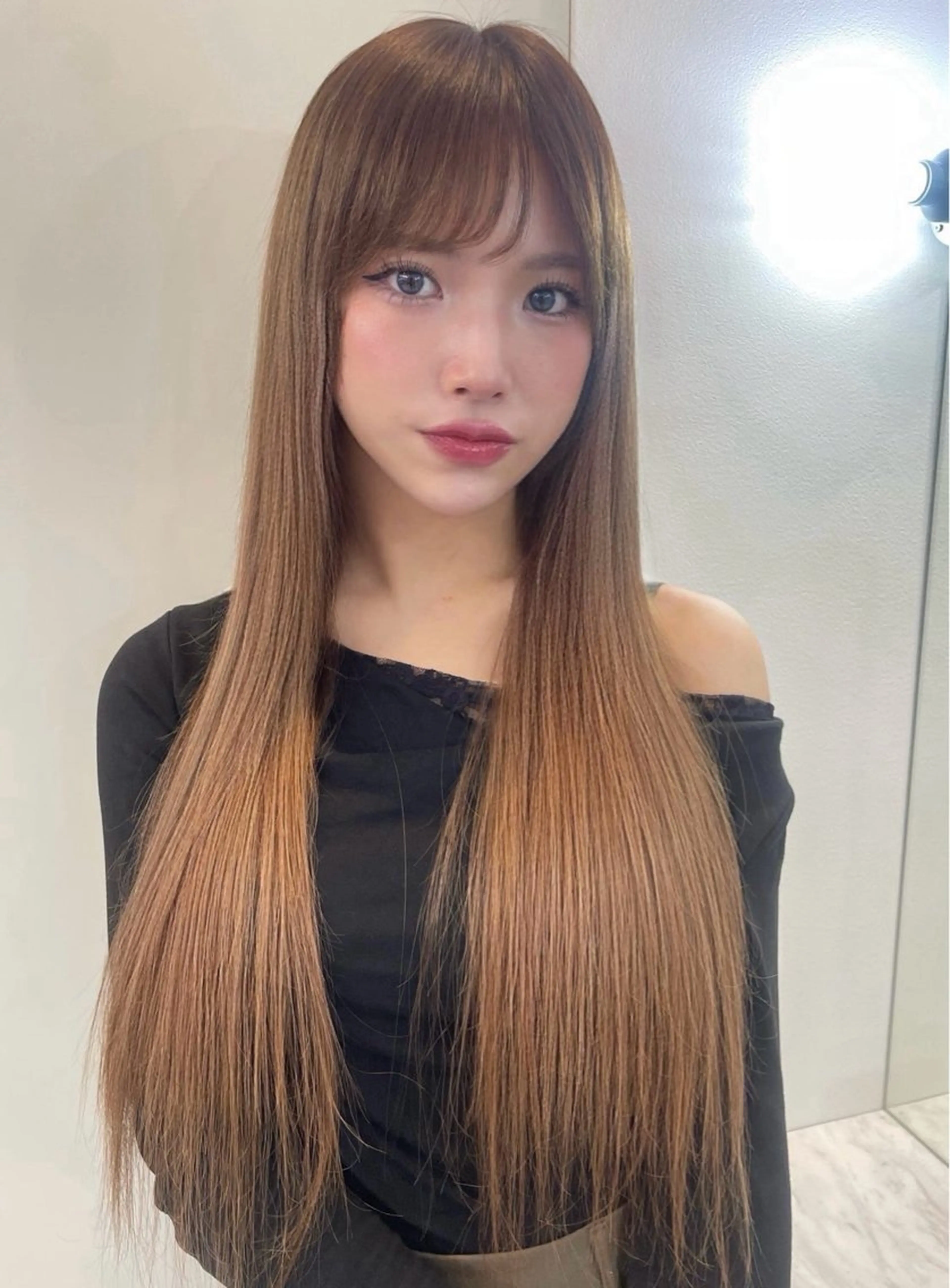 ロング エクステ 艶髪×透明感カラー りこのヘアスタイル