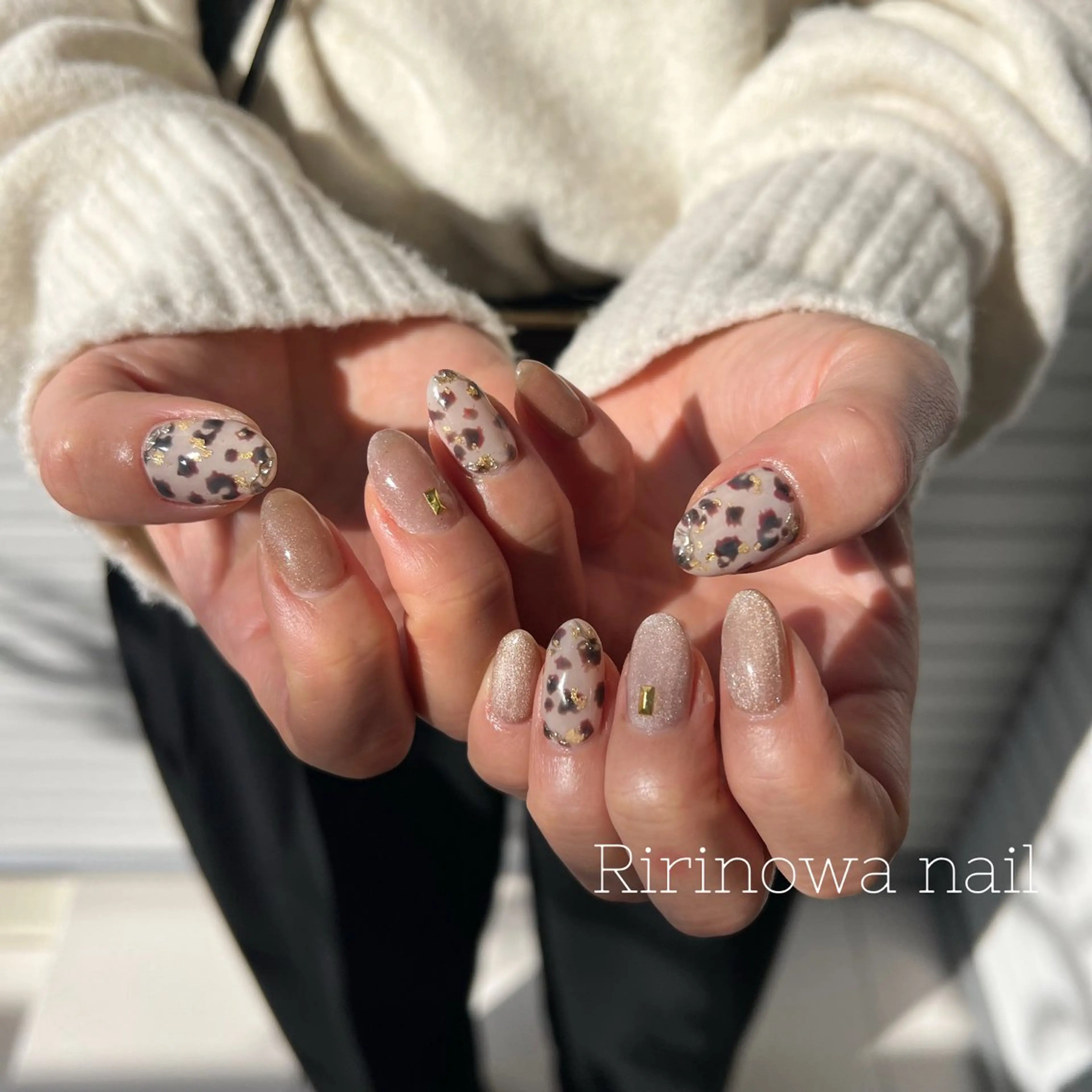ネイル アニマル柄 ニュアンスネイル ri.nail 12のネイルデザイン