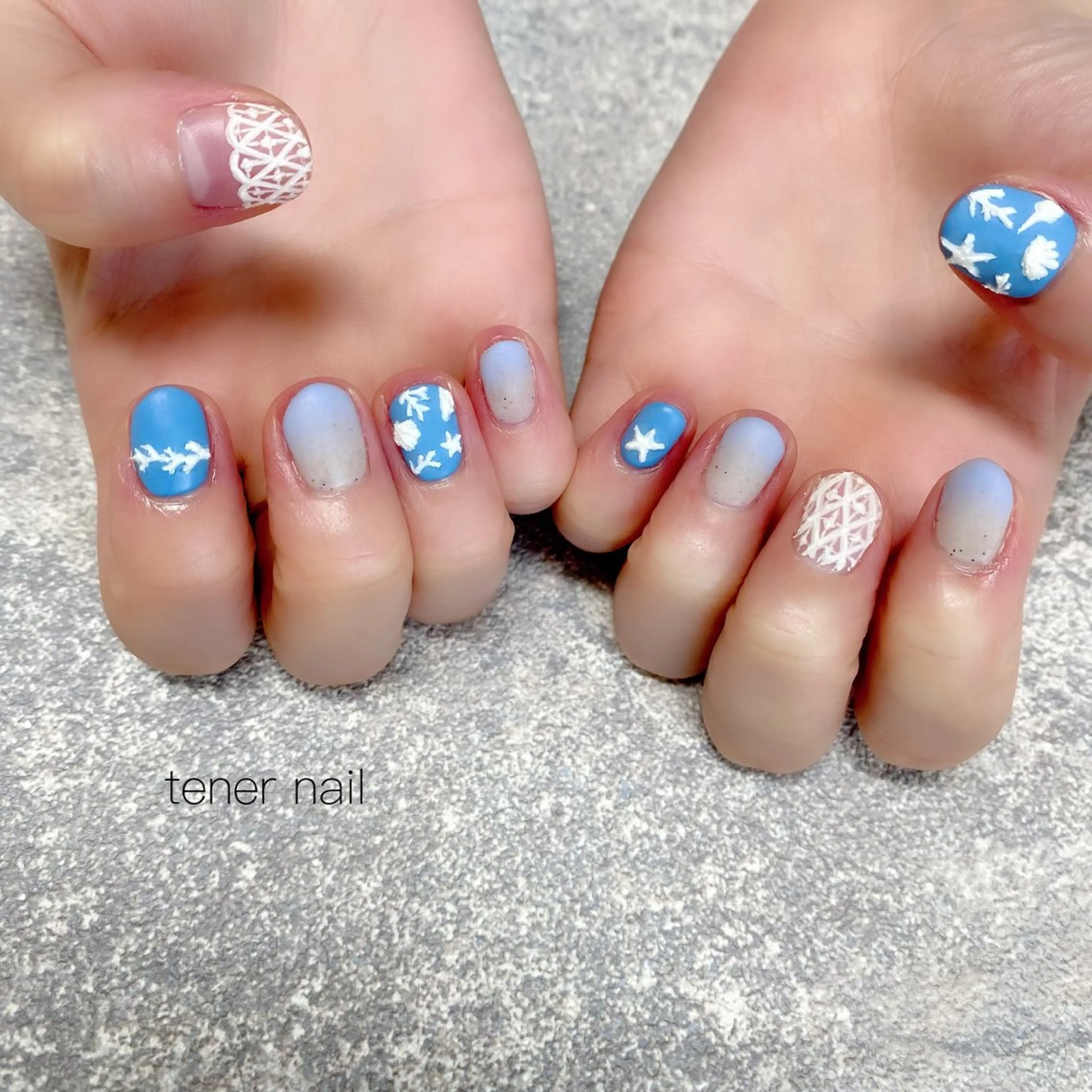 ネイル レース マットネイル テネルネイル tener nailのネイルデザイン