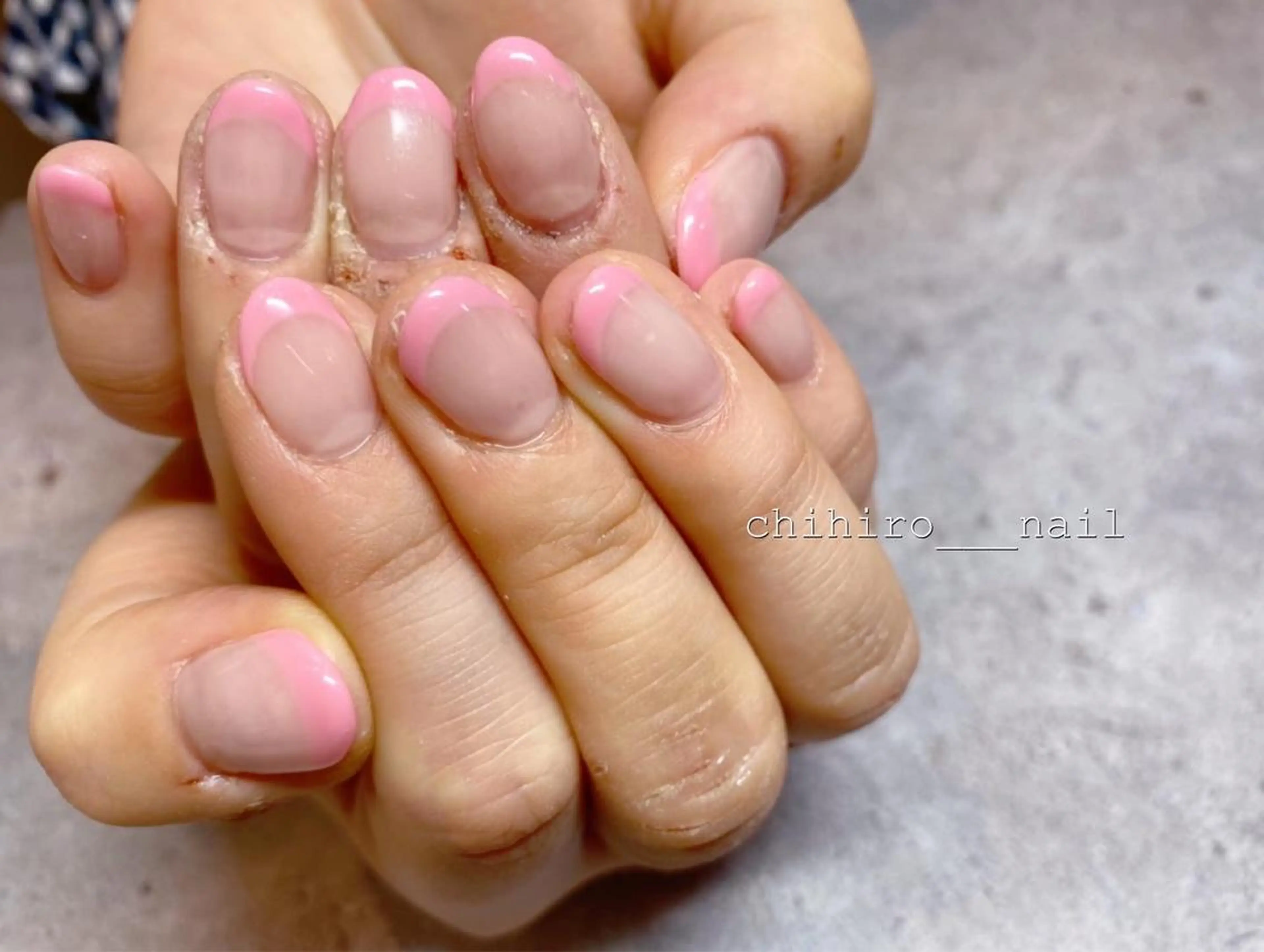 ショート カラー ネイル アートネイル フレンチネイル ジェルネイル 氷ネイル・うるうるネイル マグネットネイル ハンドネイル beauty salon ma'am所属・chihiro 小路ネイルのネイルデザイン