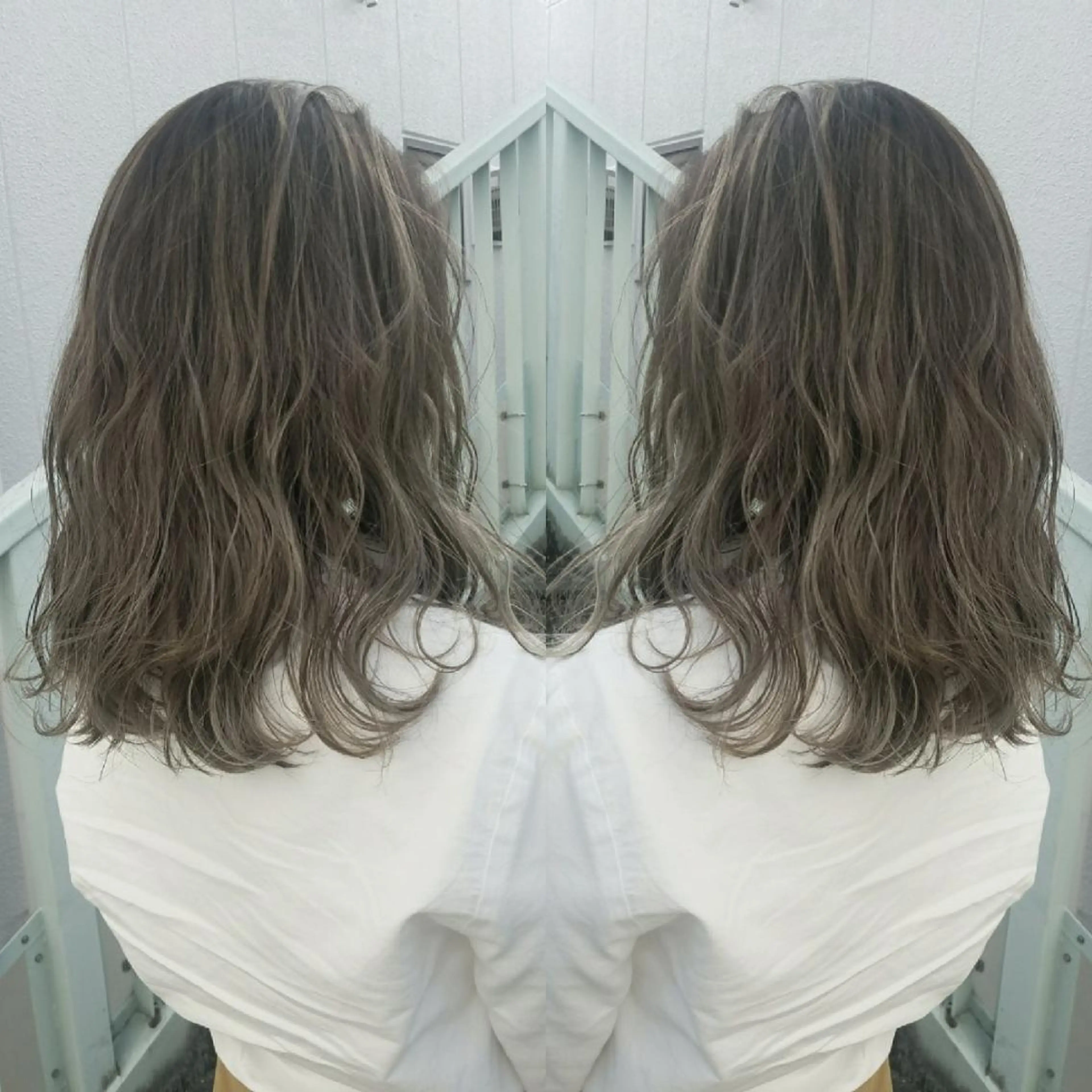ミディアム ヘアカラー トリートメント 今中 小百合のヘアスタイル