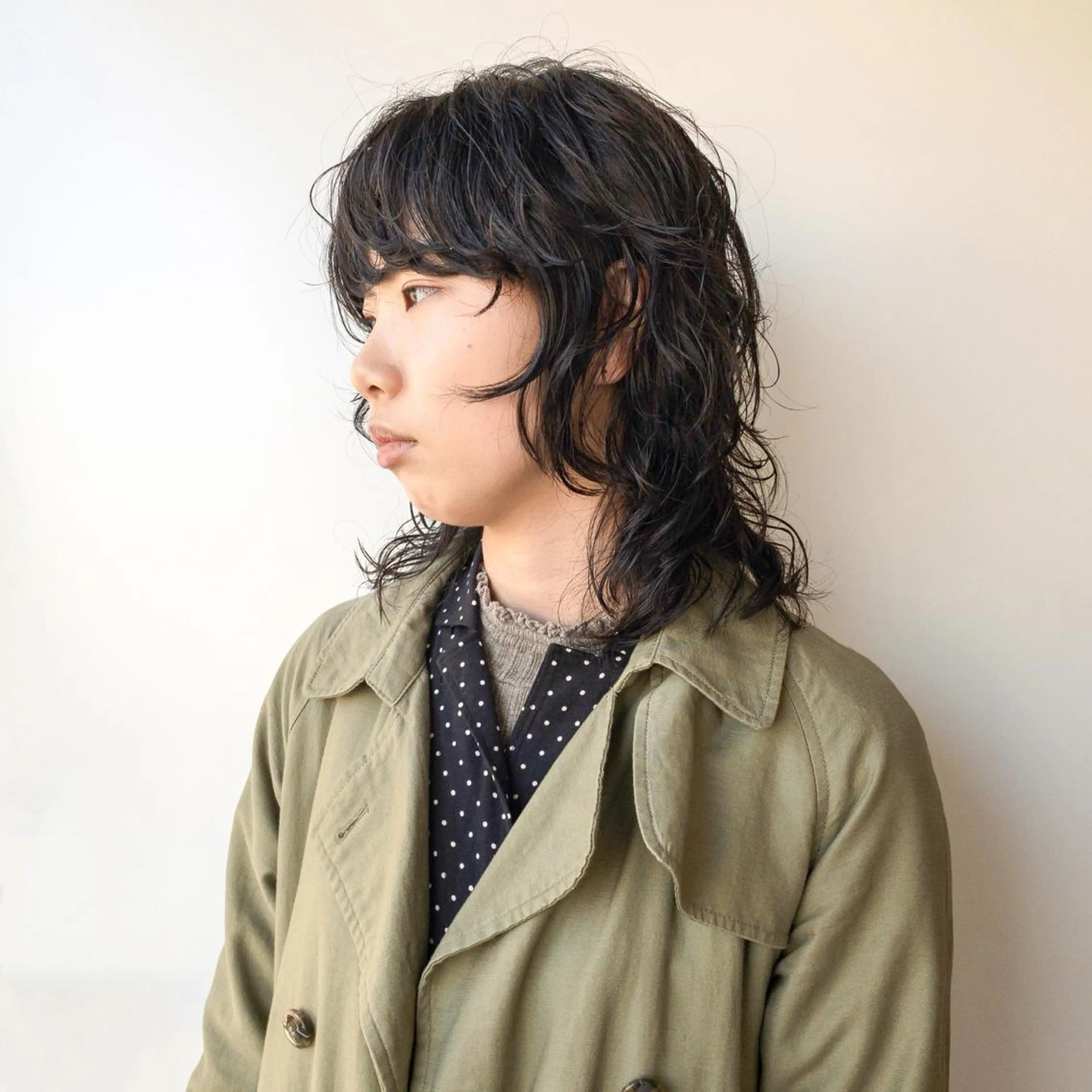 ミディアム パーマ ミディアムパーマ ウルフカット 美髪/デザイン /　湯本　哲也のヘアスタイル