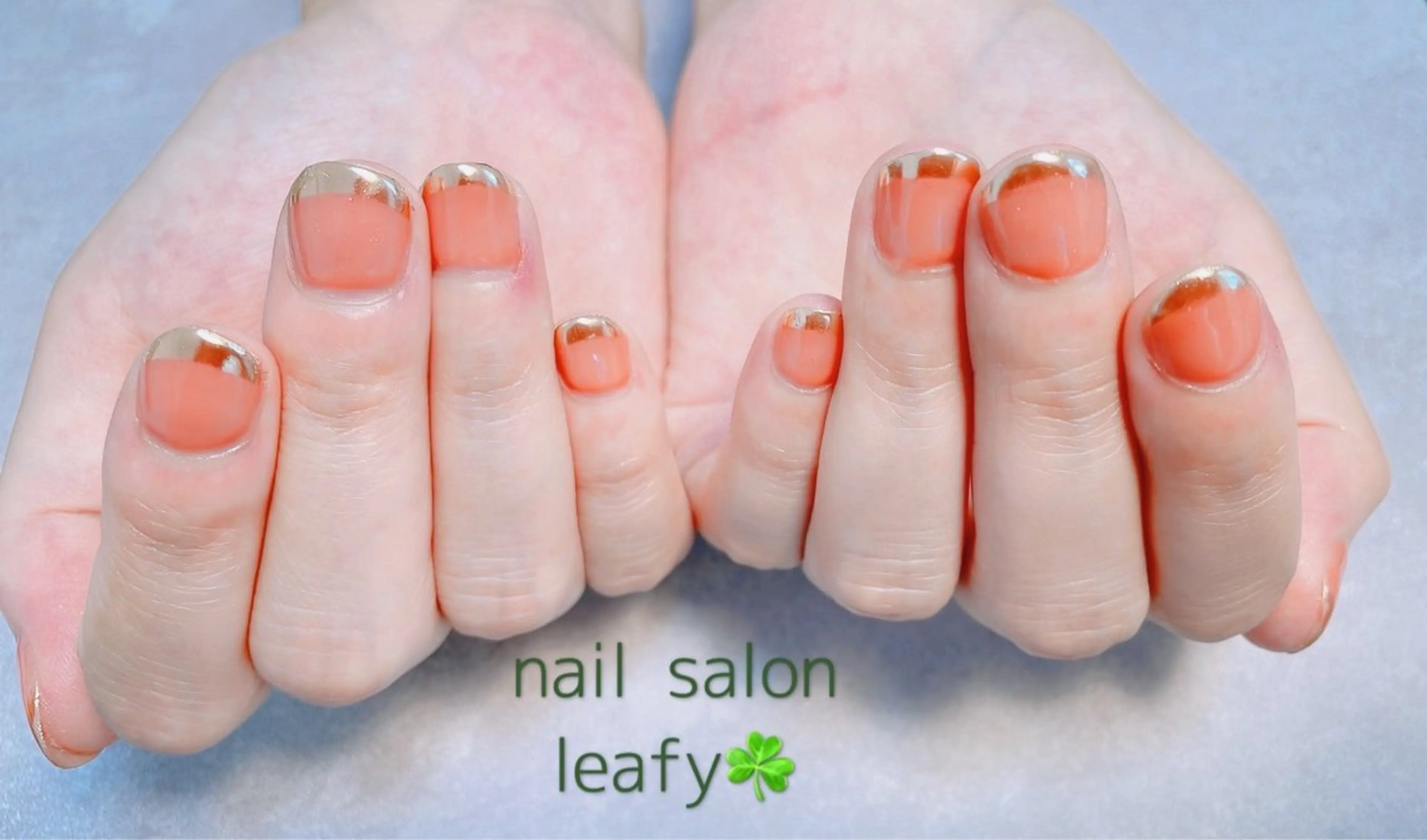 ネイル フレンチネイル ミラーネイル ネイルサロン leafyのネイルデザイン