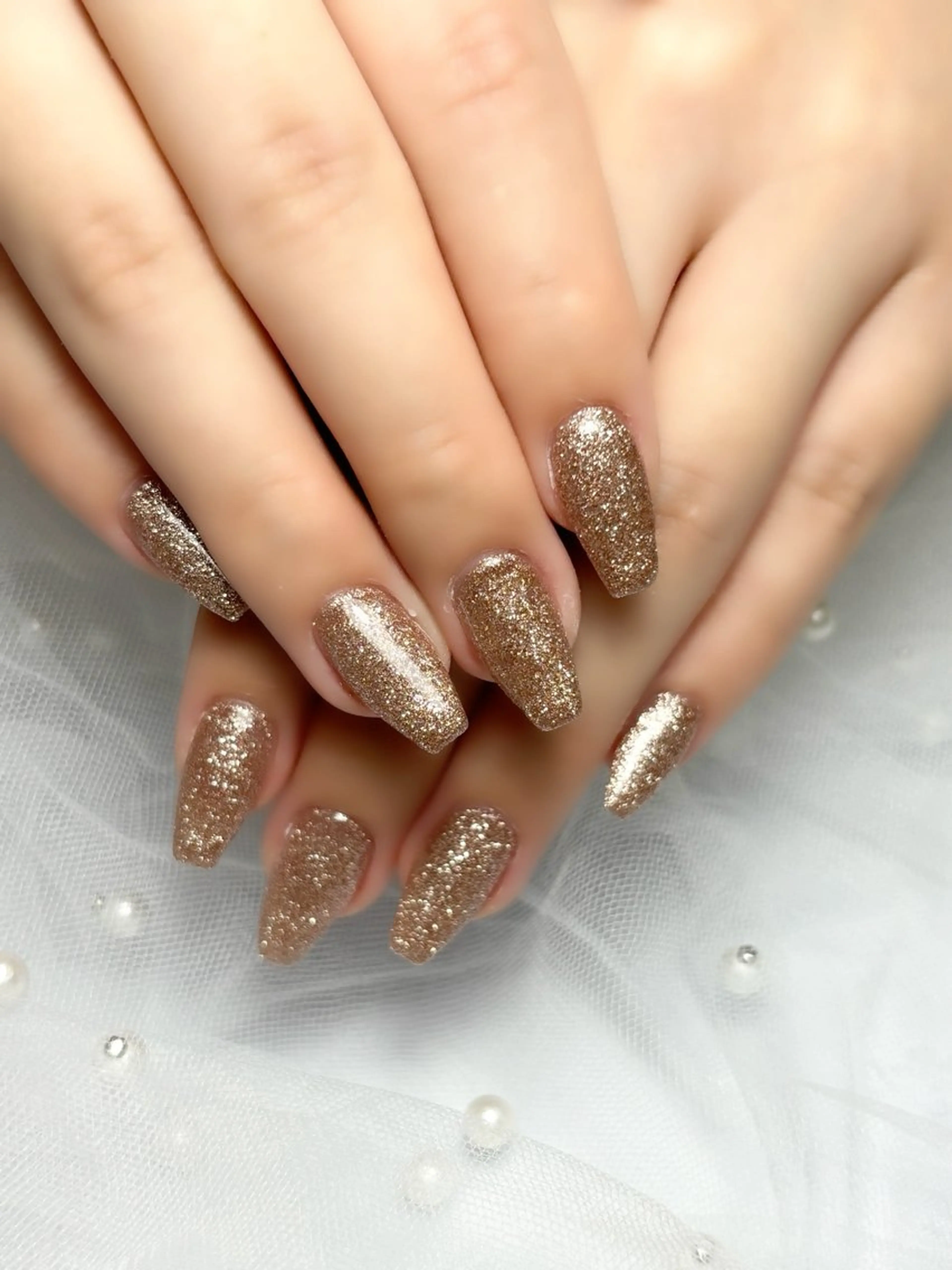 ネイル キラキラネイル ラメ(グリッター) ワンカラーネイル エルバイノリコ 岩下パラジェル取扱店のネイルデザイン