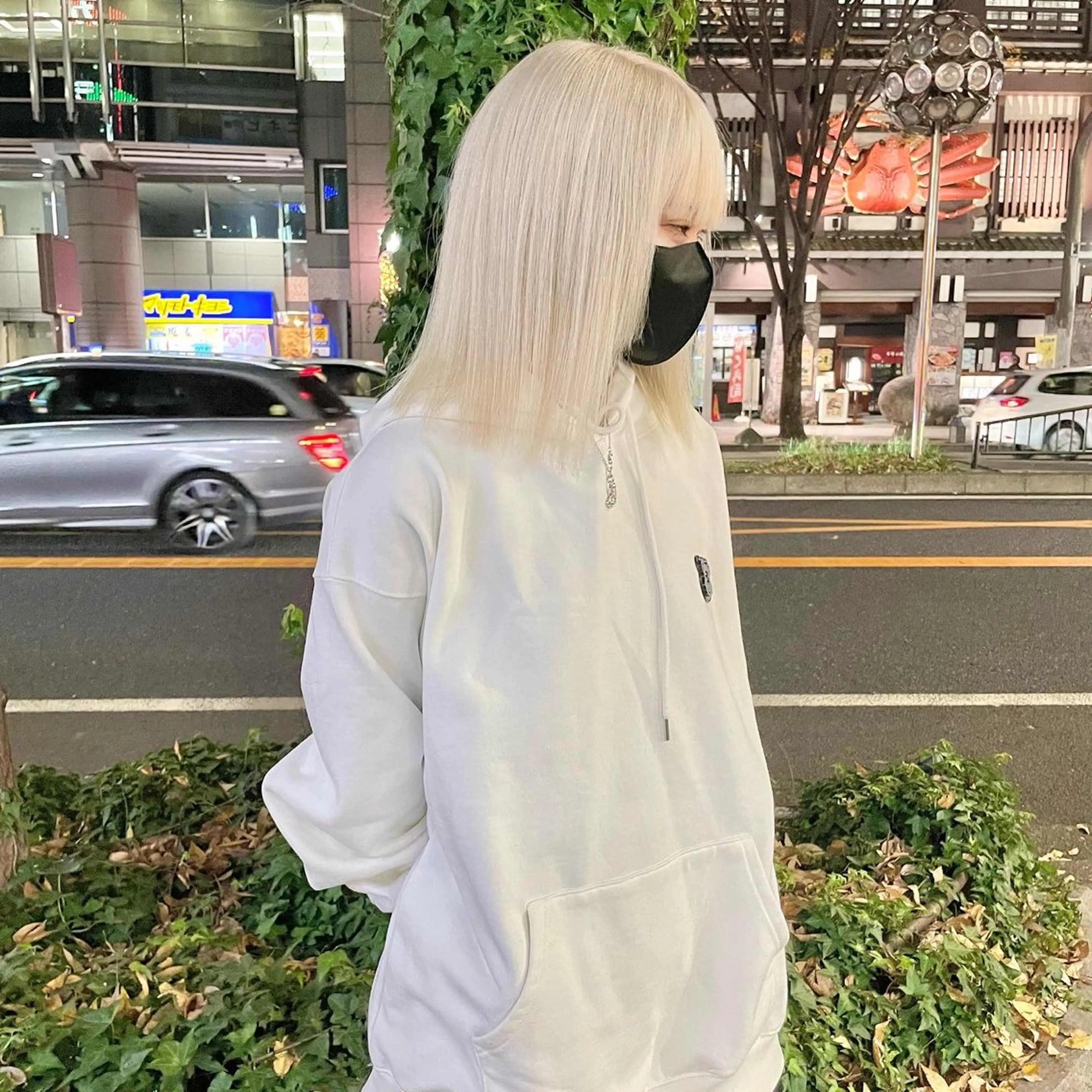 セミロング カラー インク 美容院のヘアスタイル