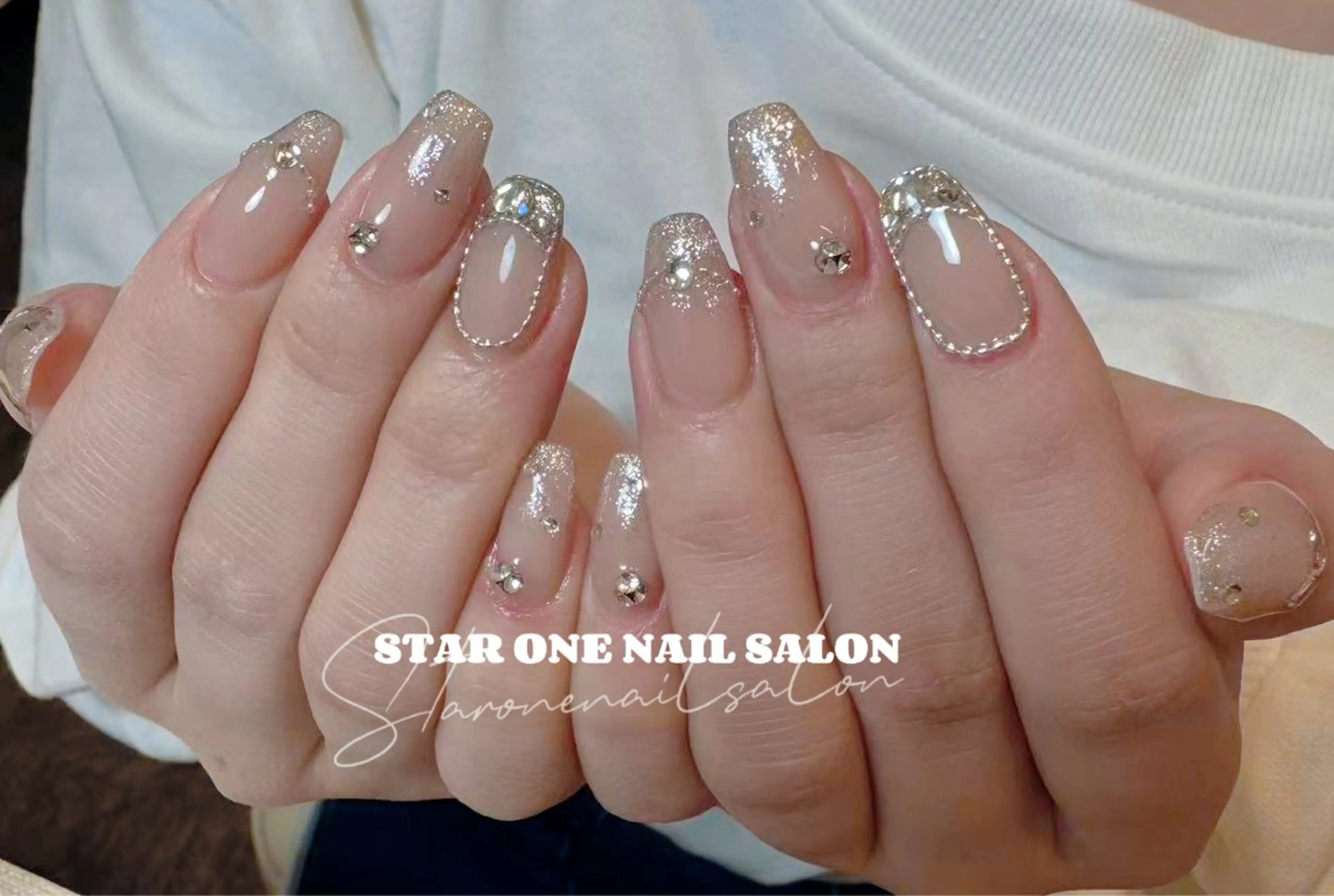 ネイル ハンドネイル 星 あみのネイルデザイン