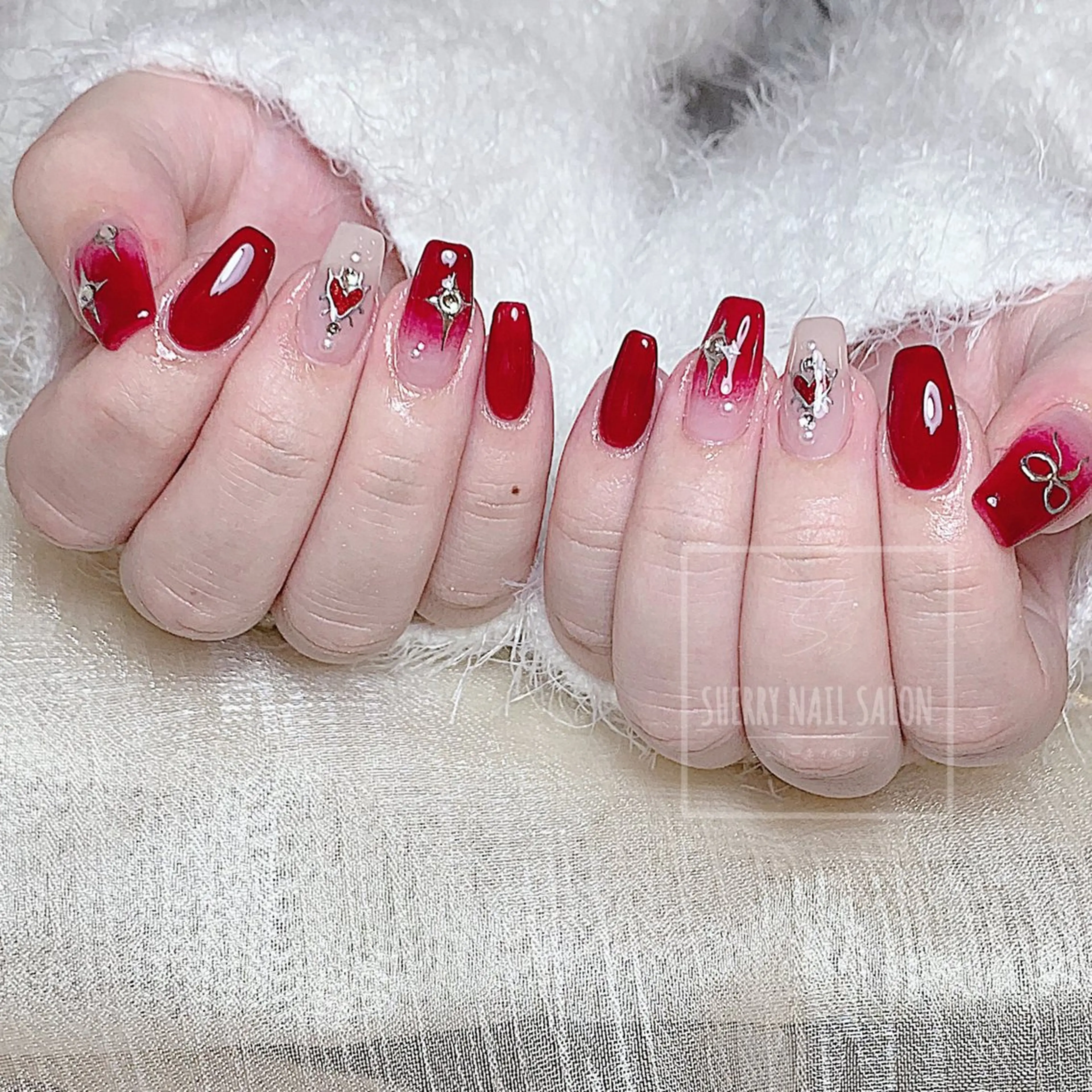 ネイル アートネイル チークネイル フレンチネイル ジェルネイル グラデーション 萌 自宅ネイルサロンのネイルデザイン