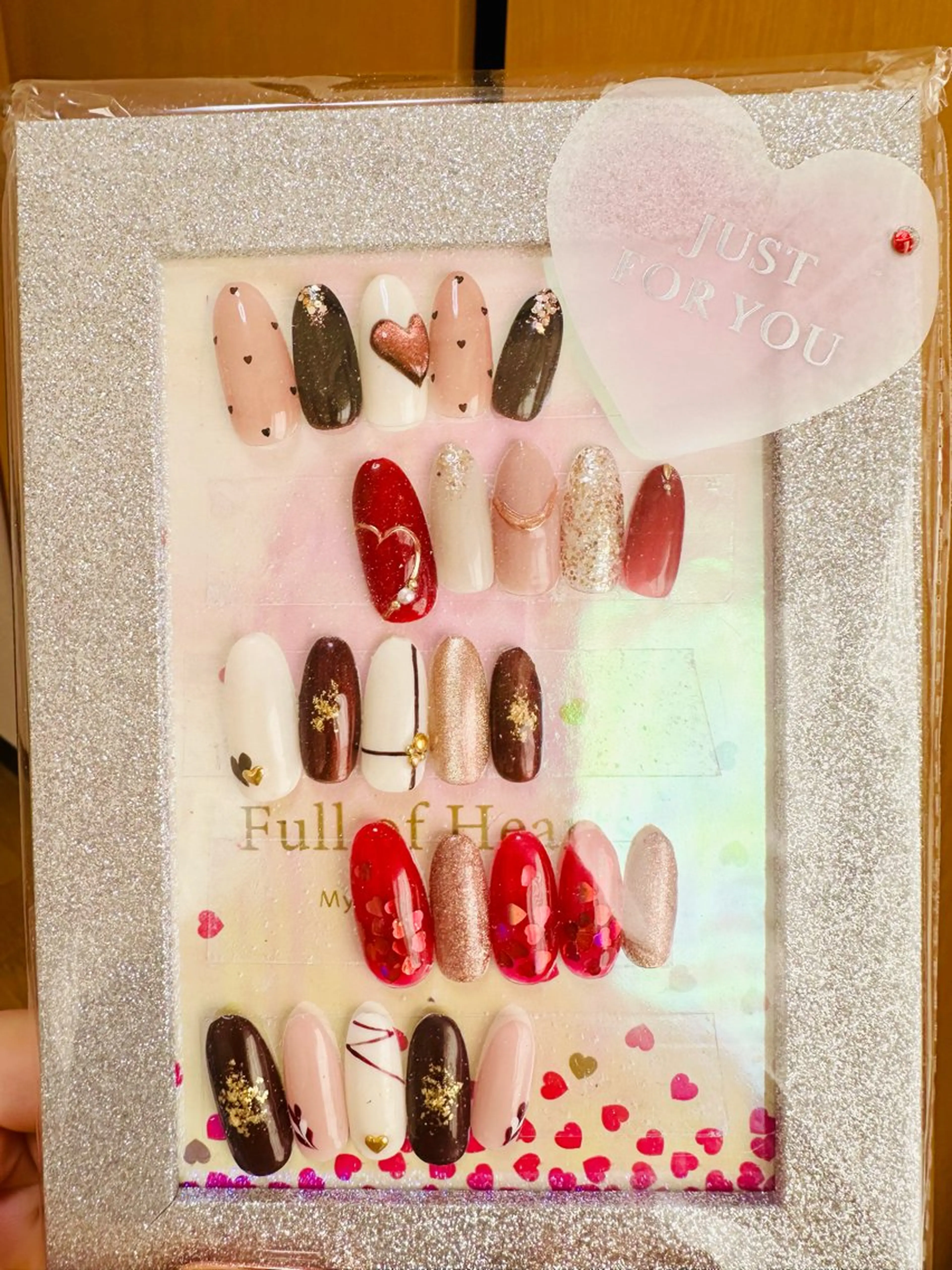 ネイル ハート バレンタイン 桜田 麻菜のネイルデザイン