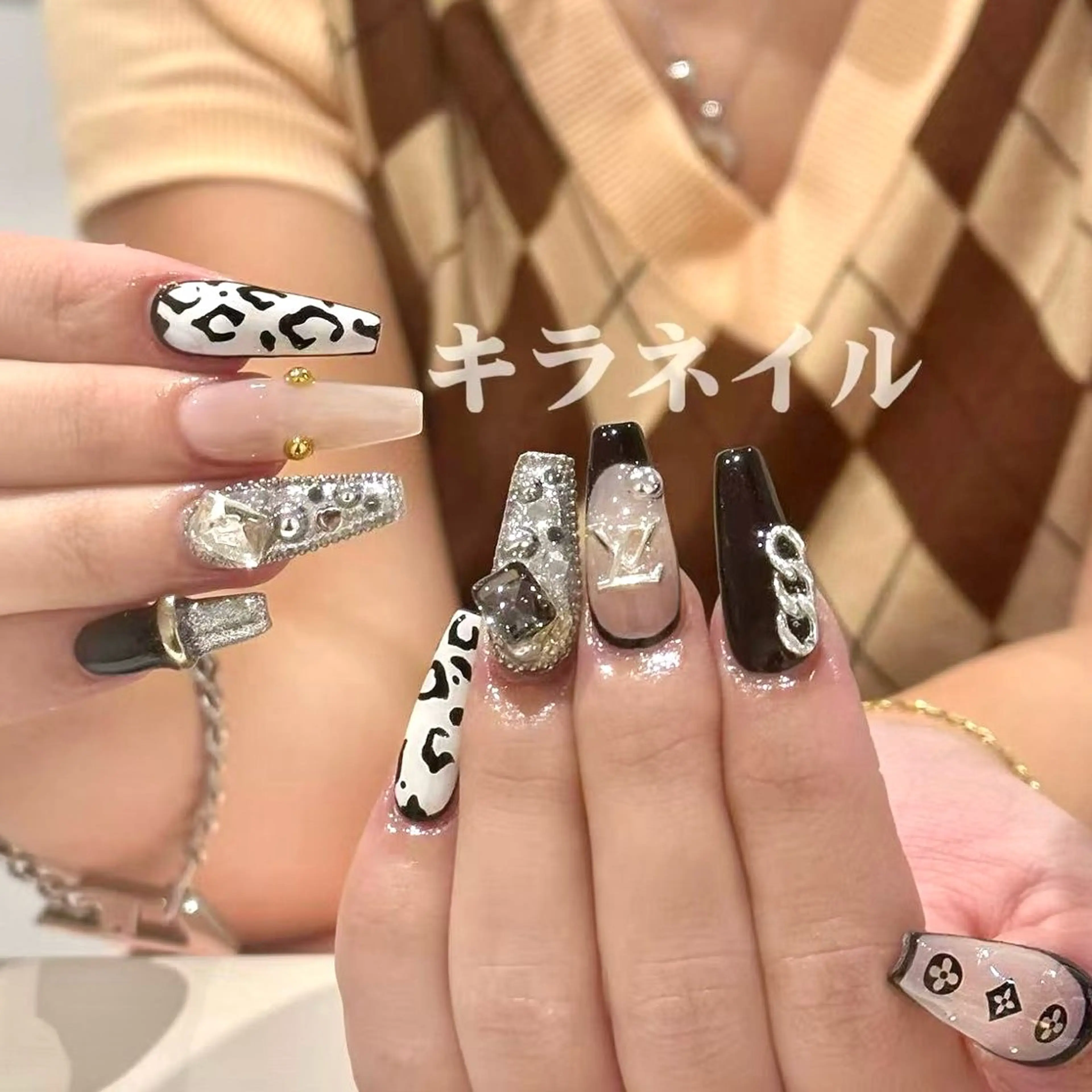 ネイル ハンドネイル 🎀kira 長さだし💗モチ最高のネイルデザイン