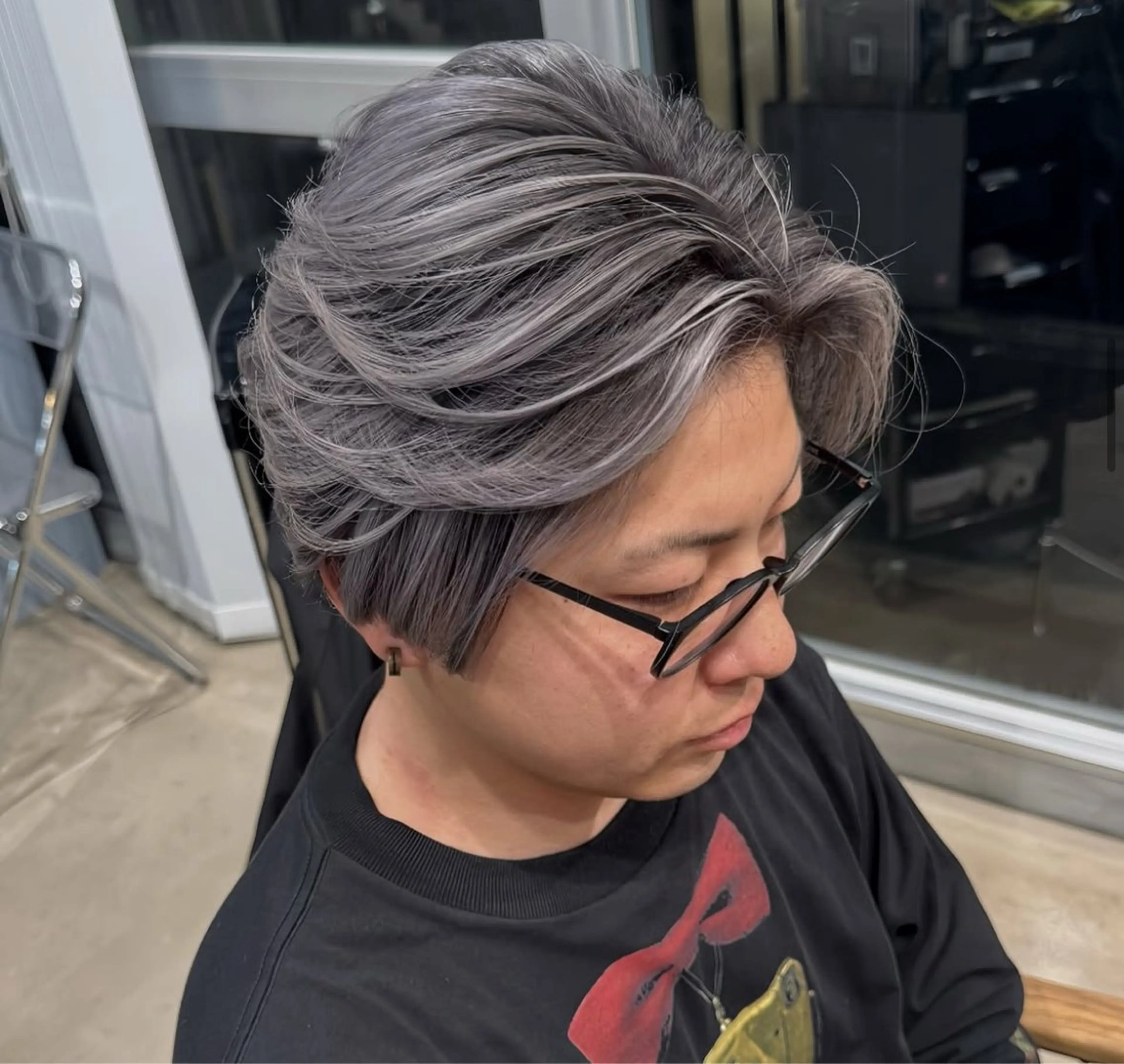 ミディアム カラー ヘアカラー 【🥀履歴修正🥀】 ハイトーン職人/拓真のヘアスタイル