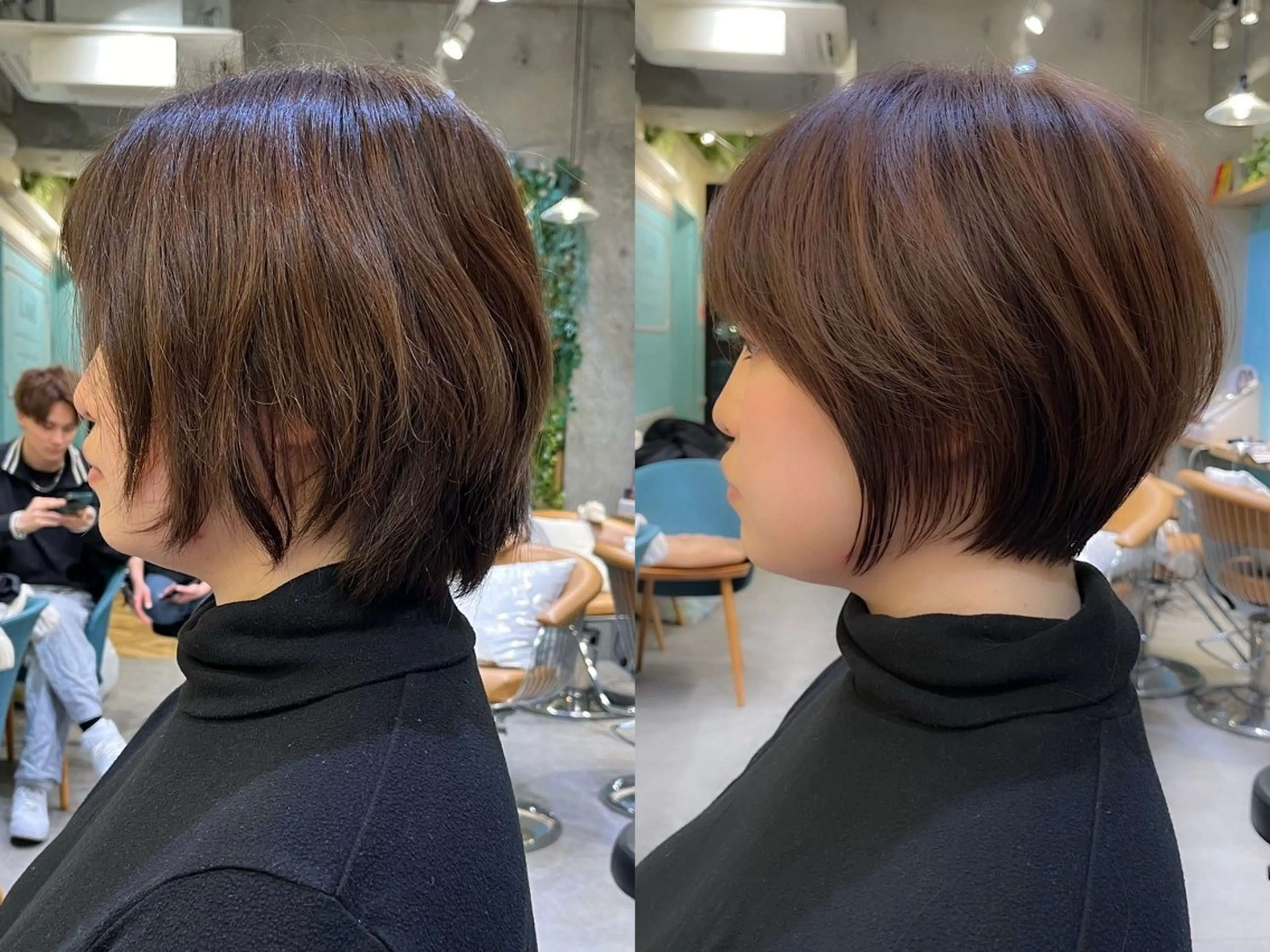 ショート ボブ くびれヘア 顔周りカット ハイライト 髪質改善 カット ヘアカラー トリートメント ショート/縮毛矯正 /大宮/惇平のヘアスタイル