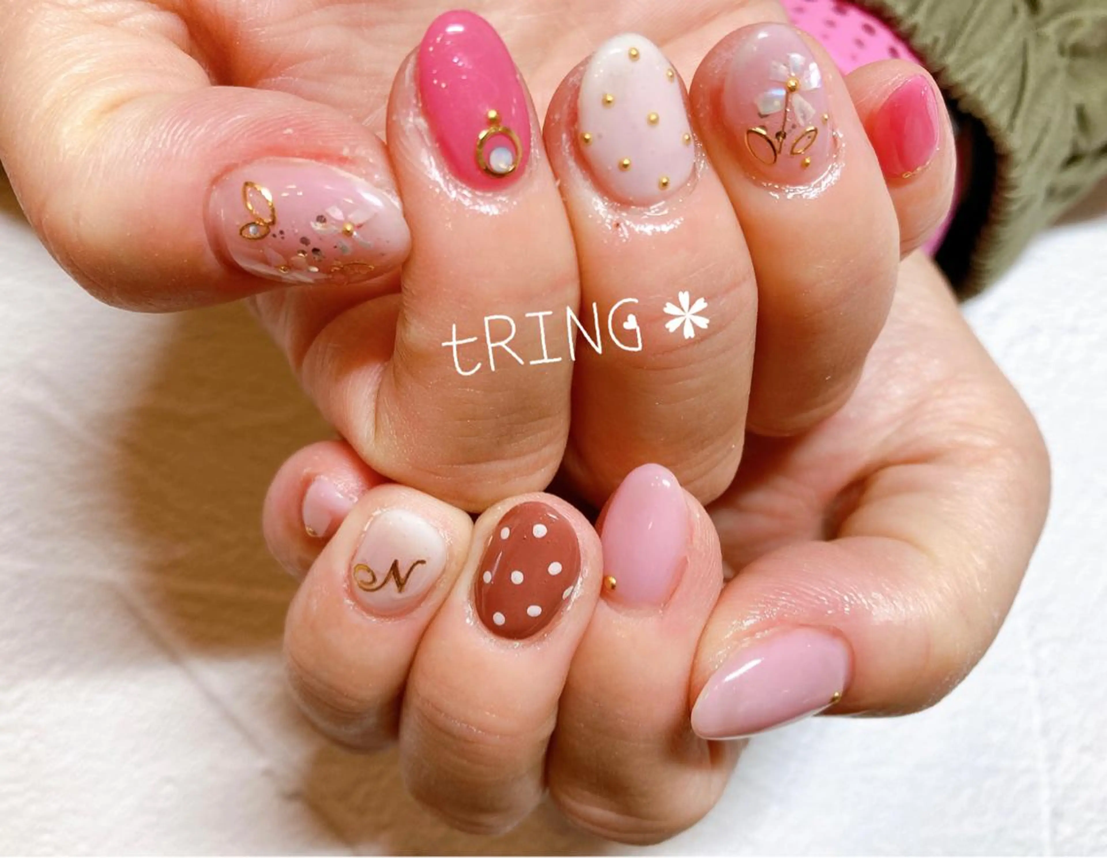 ネイル ハンドネイル tRING＊ しいの木台のネイルデザイン