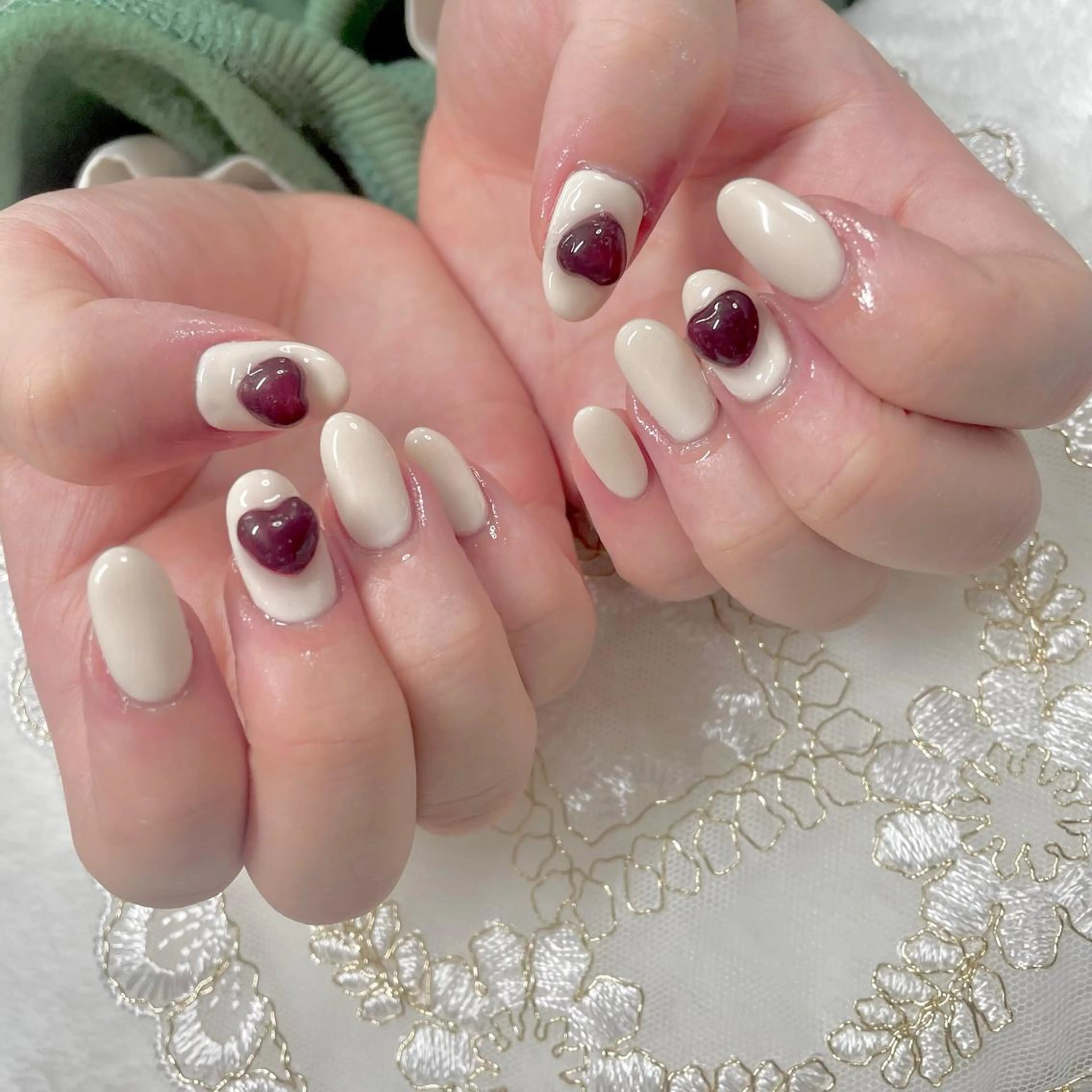 ネイル ジェルネイル ハート J terrace Nailのネイルデザイン