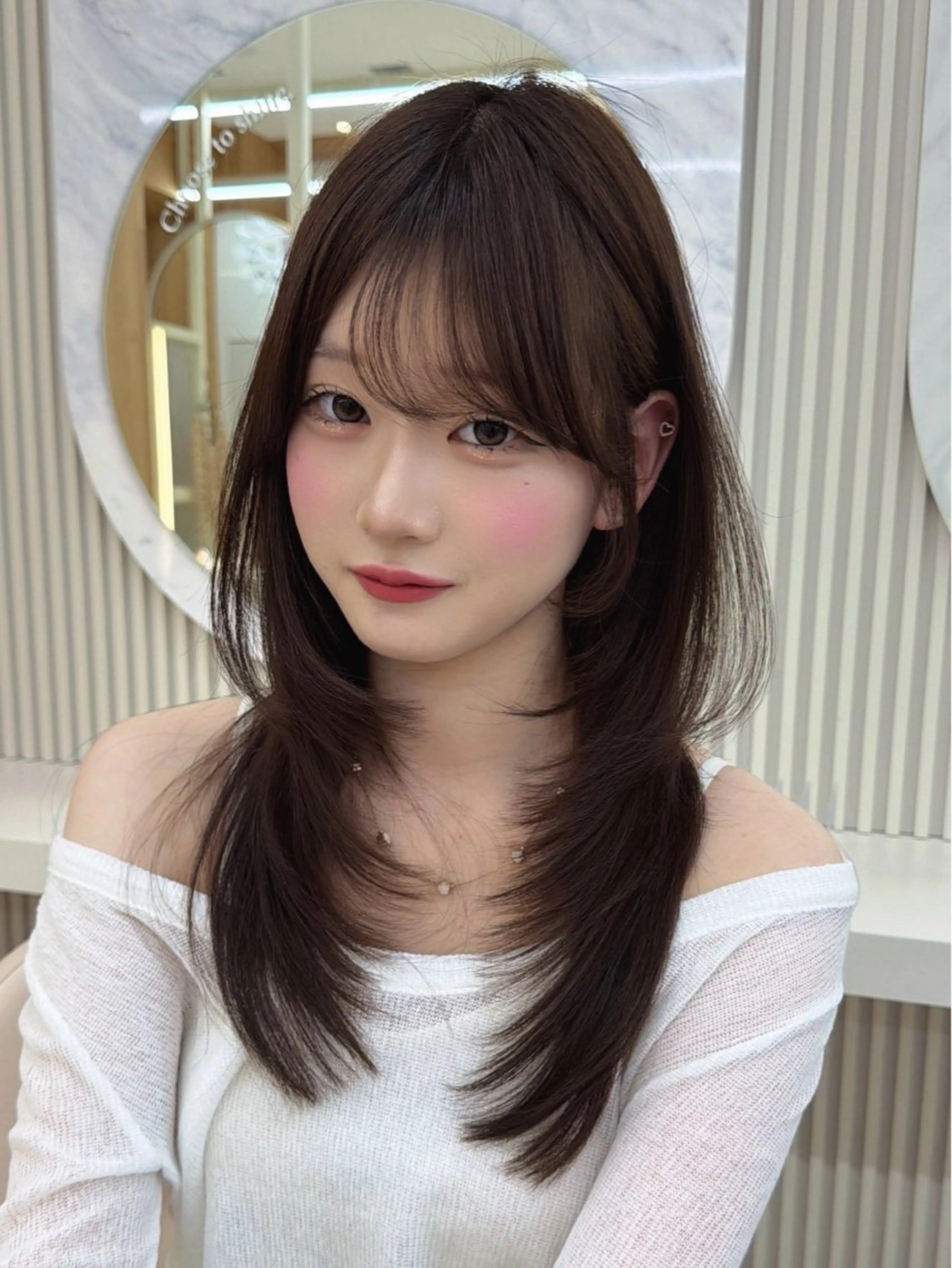 セミロング カット ヘアカラー トリートメント レイヤー/顔周り /韓国ヘア/TAKUのヘアスタイル