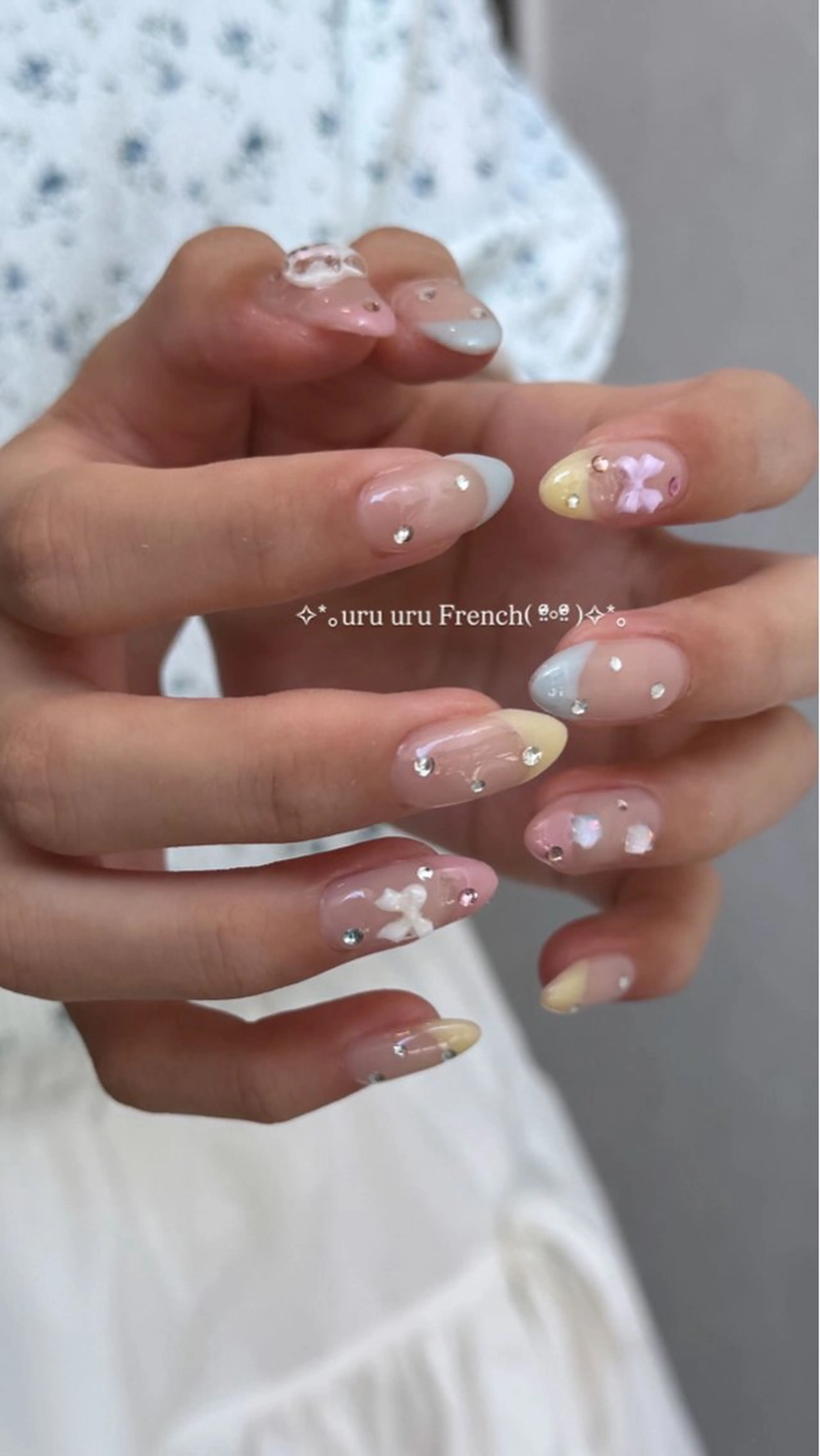 ネイル フレンチネイル 韓国ネイル マグネットネイル メンズネイル ニュアンスネイル ハンドネイル GRANDE大須 Cecil💜のネイルデザイン