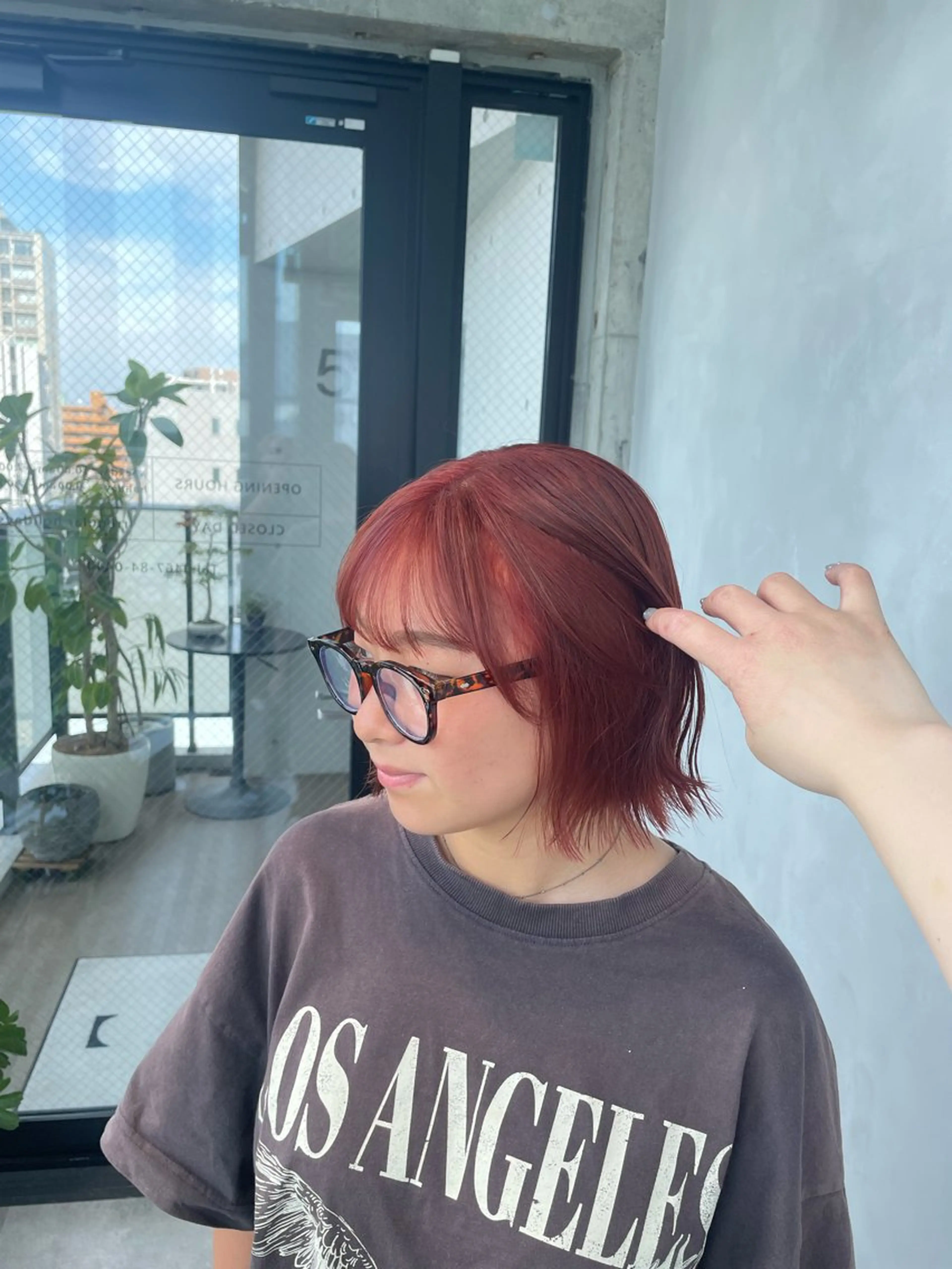 ミディアム カラー ブリーチ ブリーチなしカラー ヘアカラー トリートメント 暖色/ハイトーン/ カラー/HBLのヘアスタイル