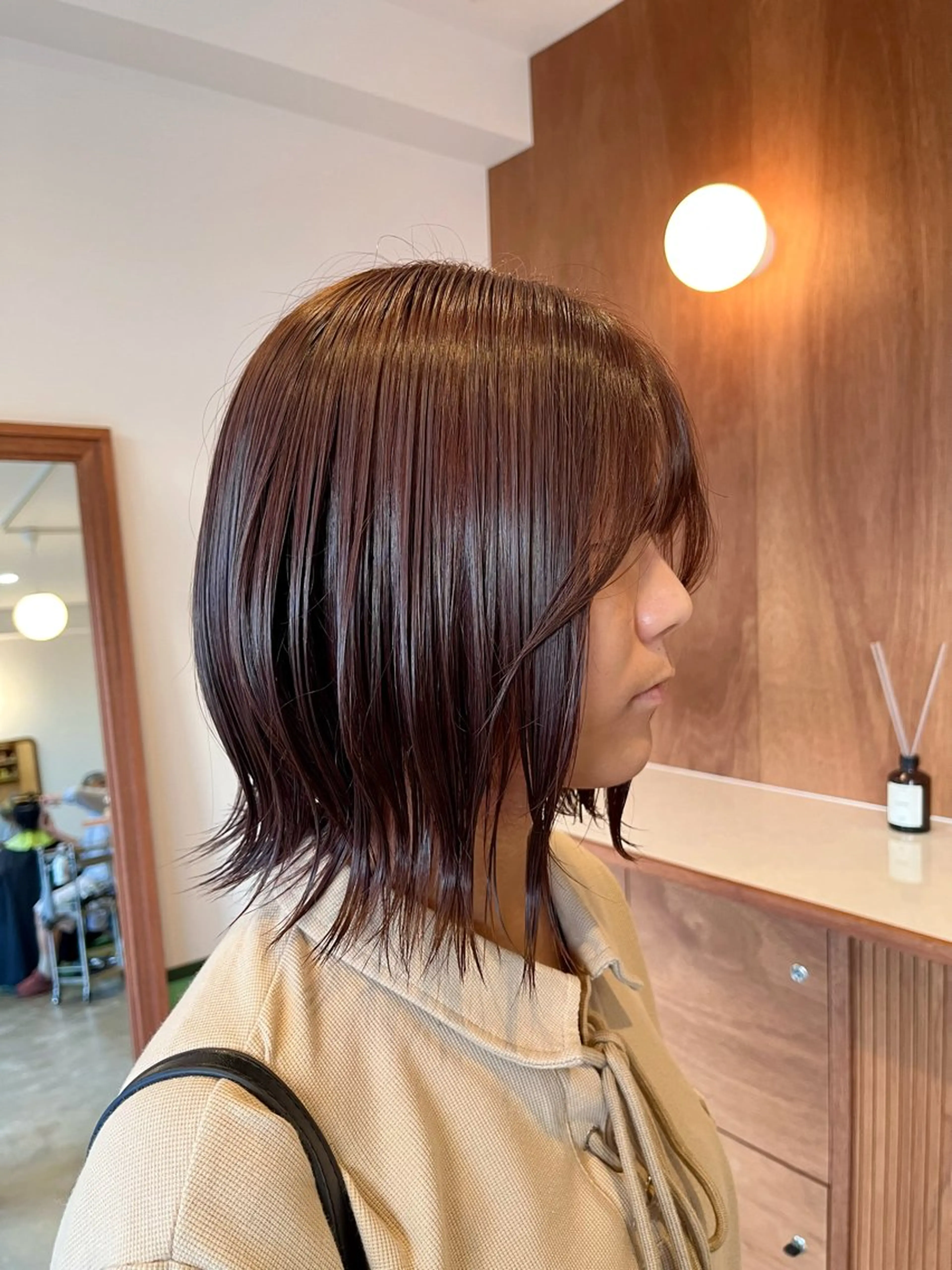 ショート ピンクブラウン カット ヘアカラー LOBBY HIMERIのヘアスタイル