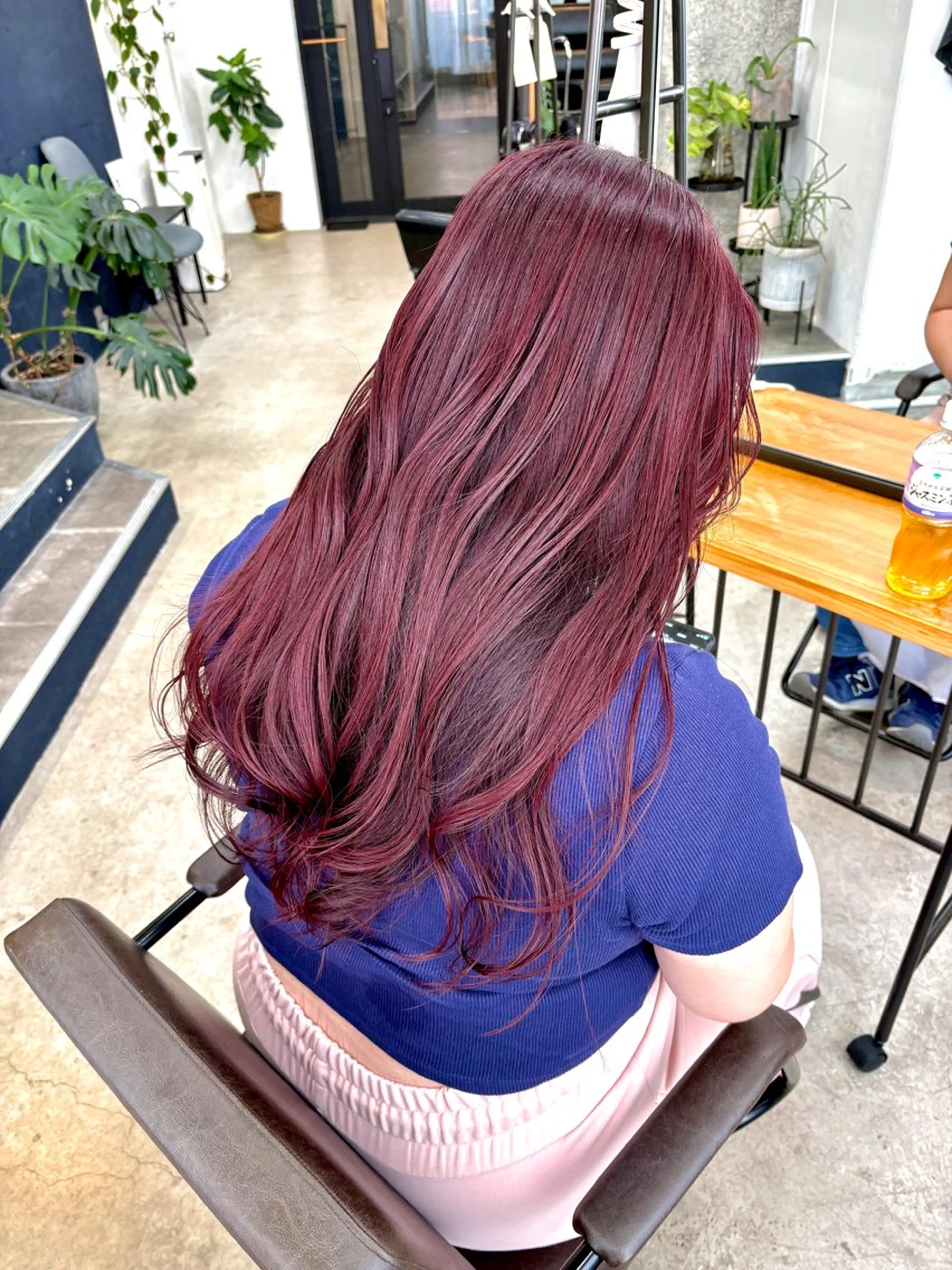 ロング カラー ブリーチ ブラウンカラー カシス 透明感カラー ラベンダーカラー 暖色カラー/天神/ ヘイマサクラのヘアスタイル