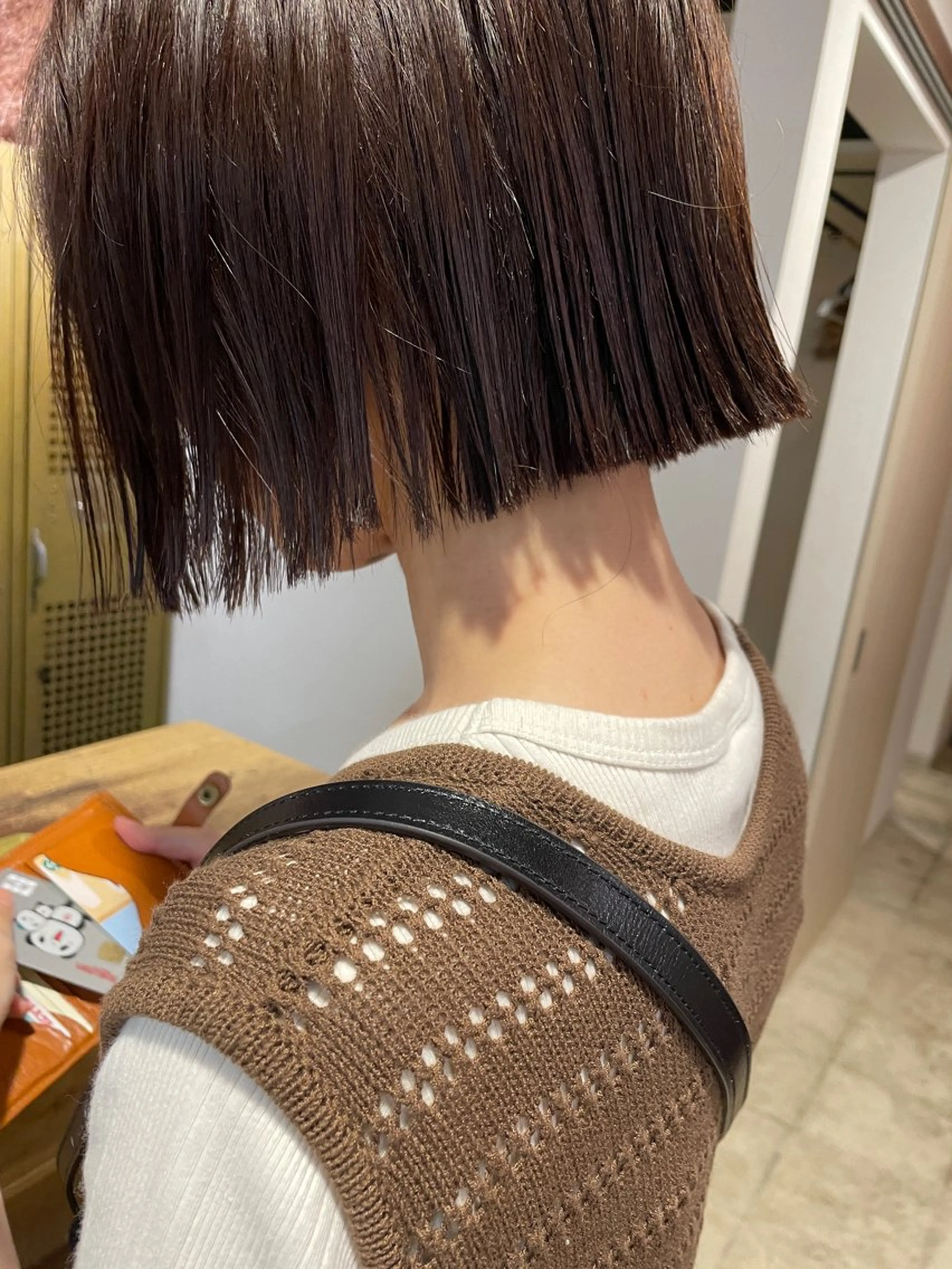 ミディアム カット 縮毛矯正 トリートメント さの あやねのヘアスタイル