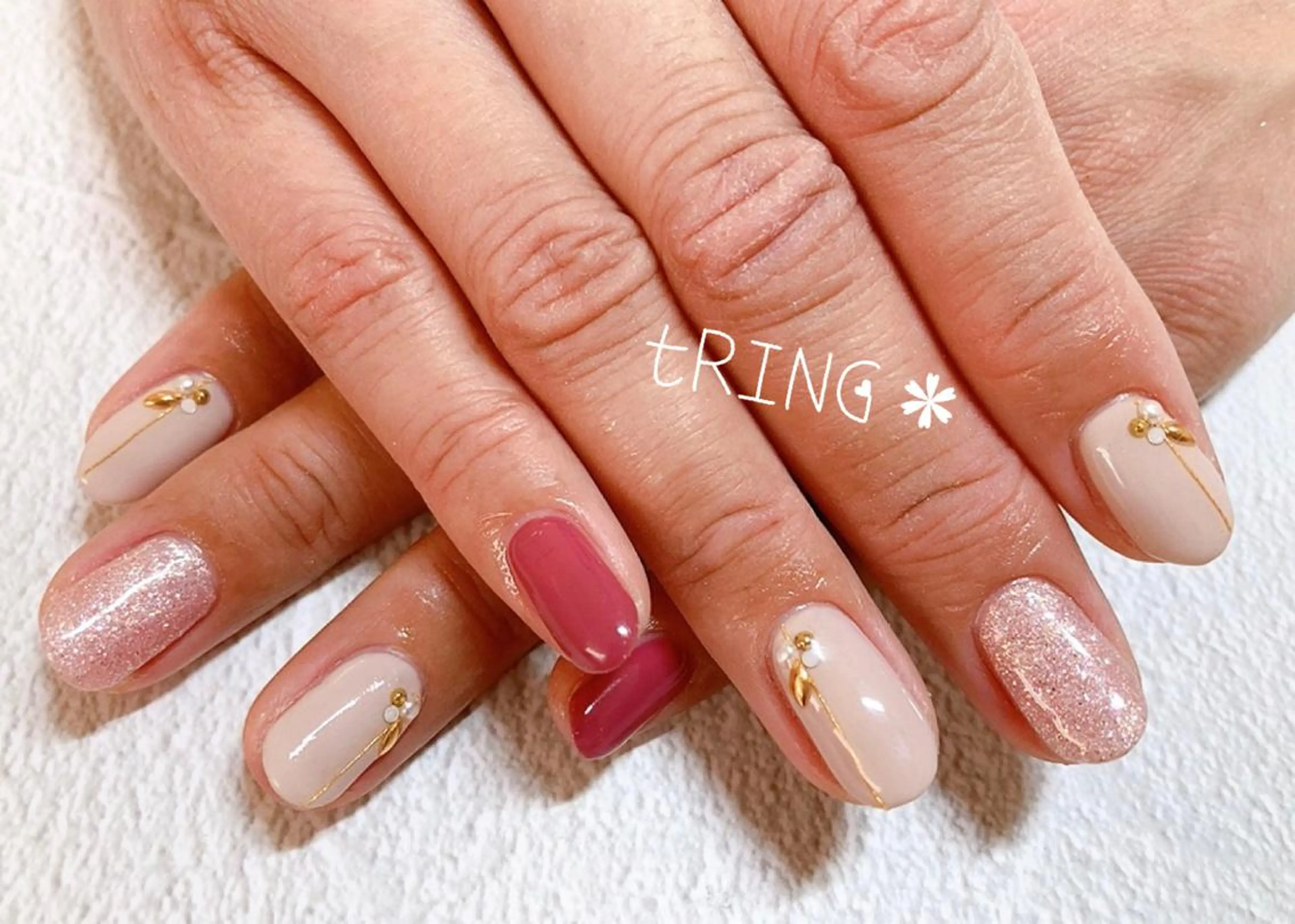 ネイル ハンドネイル tRING＊ しいの木台のネイルデザイン