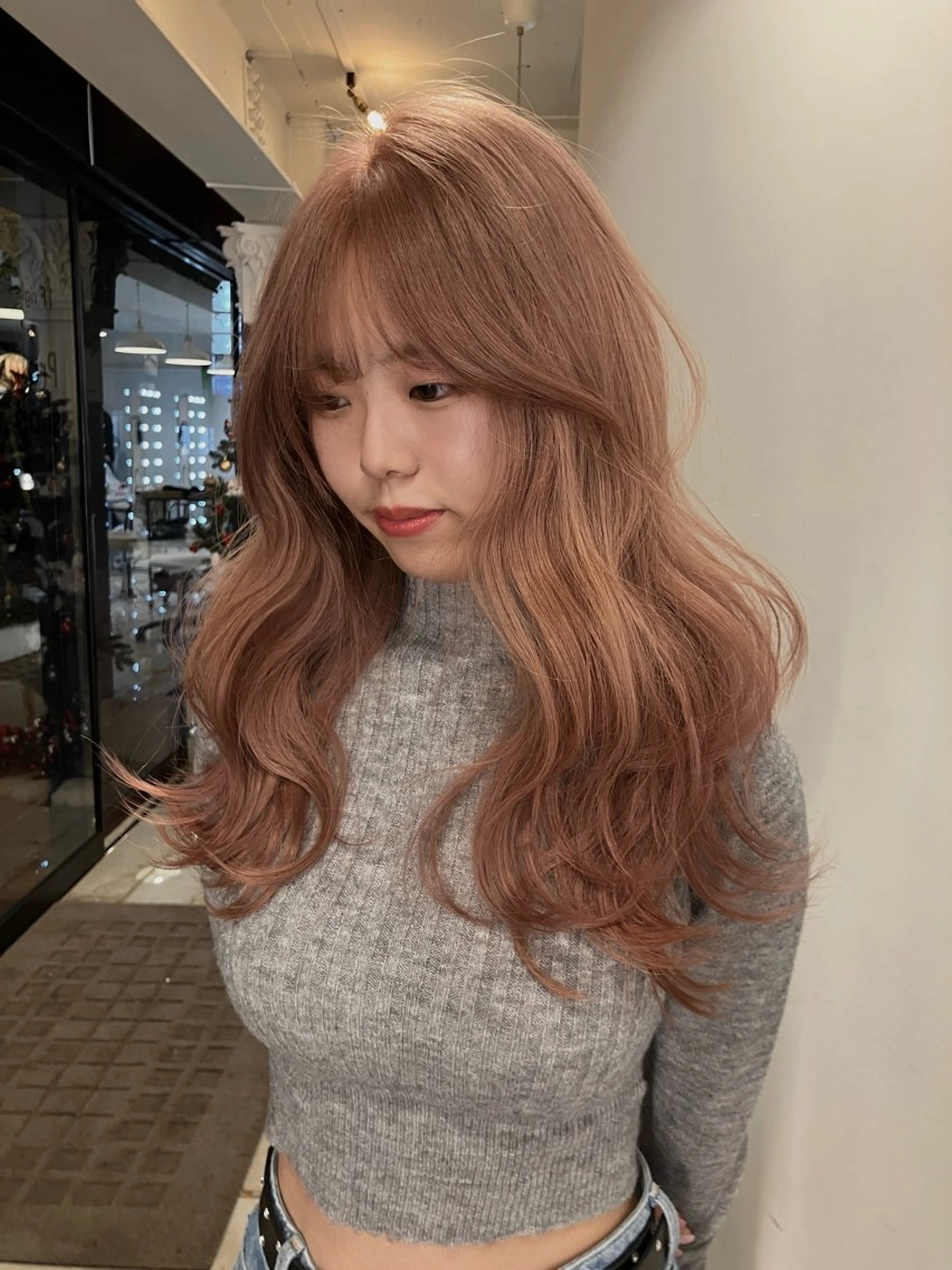 ロング ヘアカラー トリートメント Hanaka🐈⬛ 海外×ニュアンスのヘアスタイル