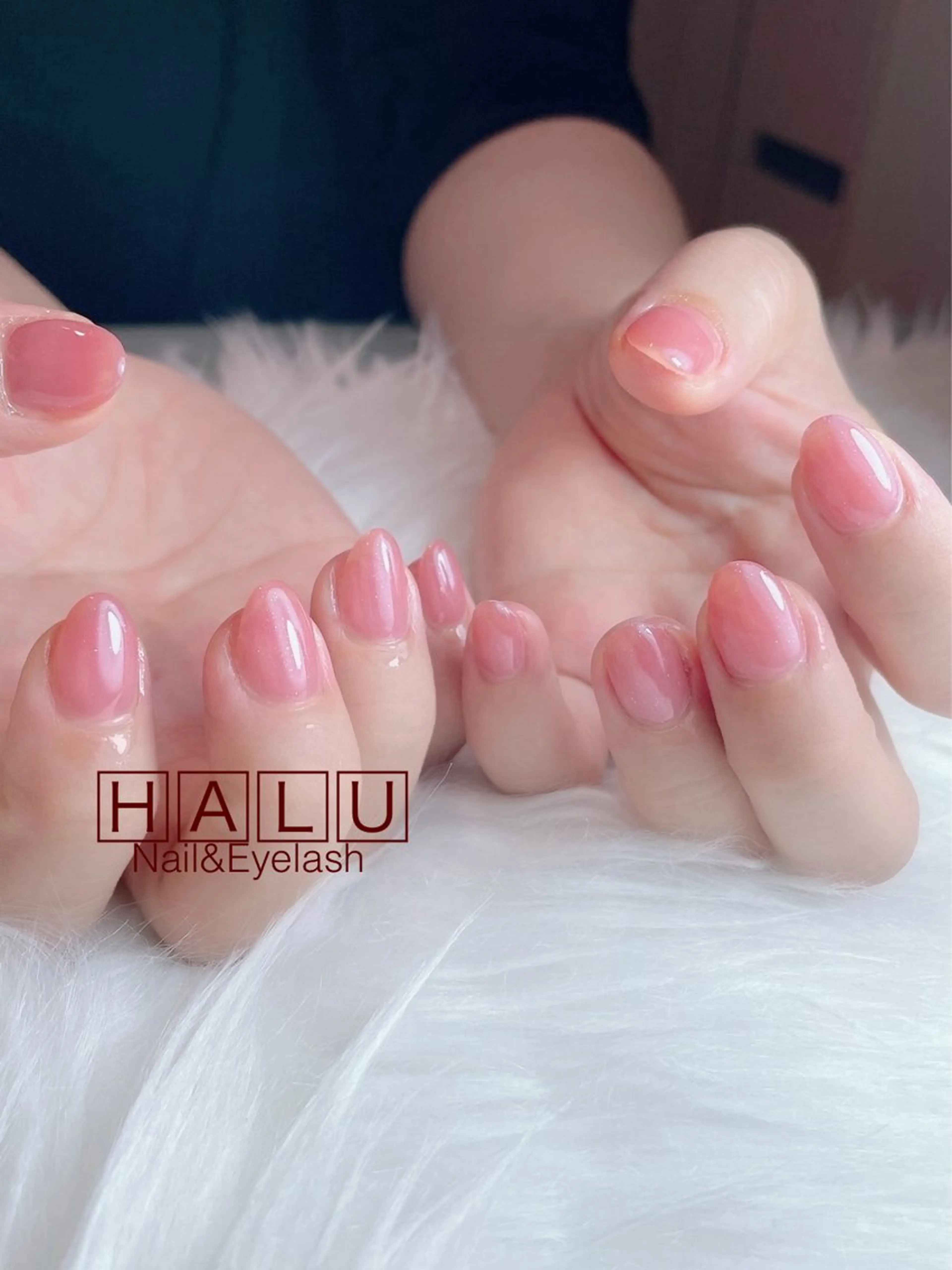 ネイル ニュアンスネイル ピンク ハンドネイル フットネイル HALU ハルのネイルデザイン