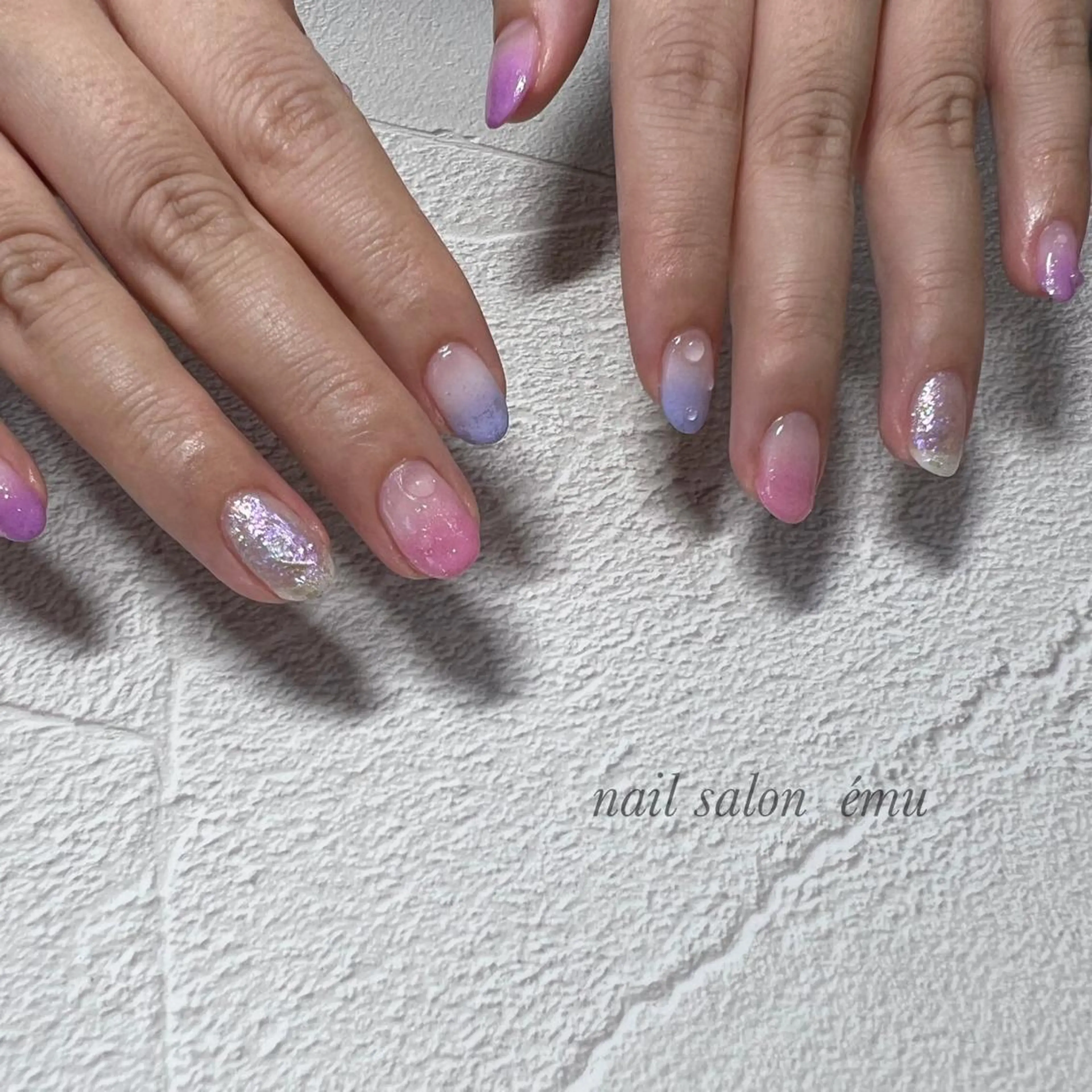 ショート ネイル ハンドネイル nail salon émuのネイルデザイン