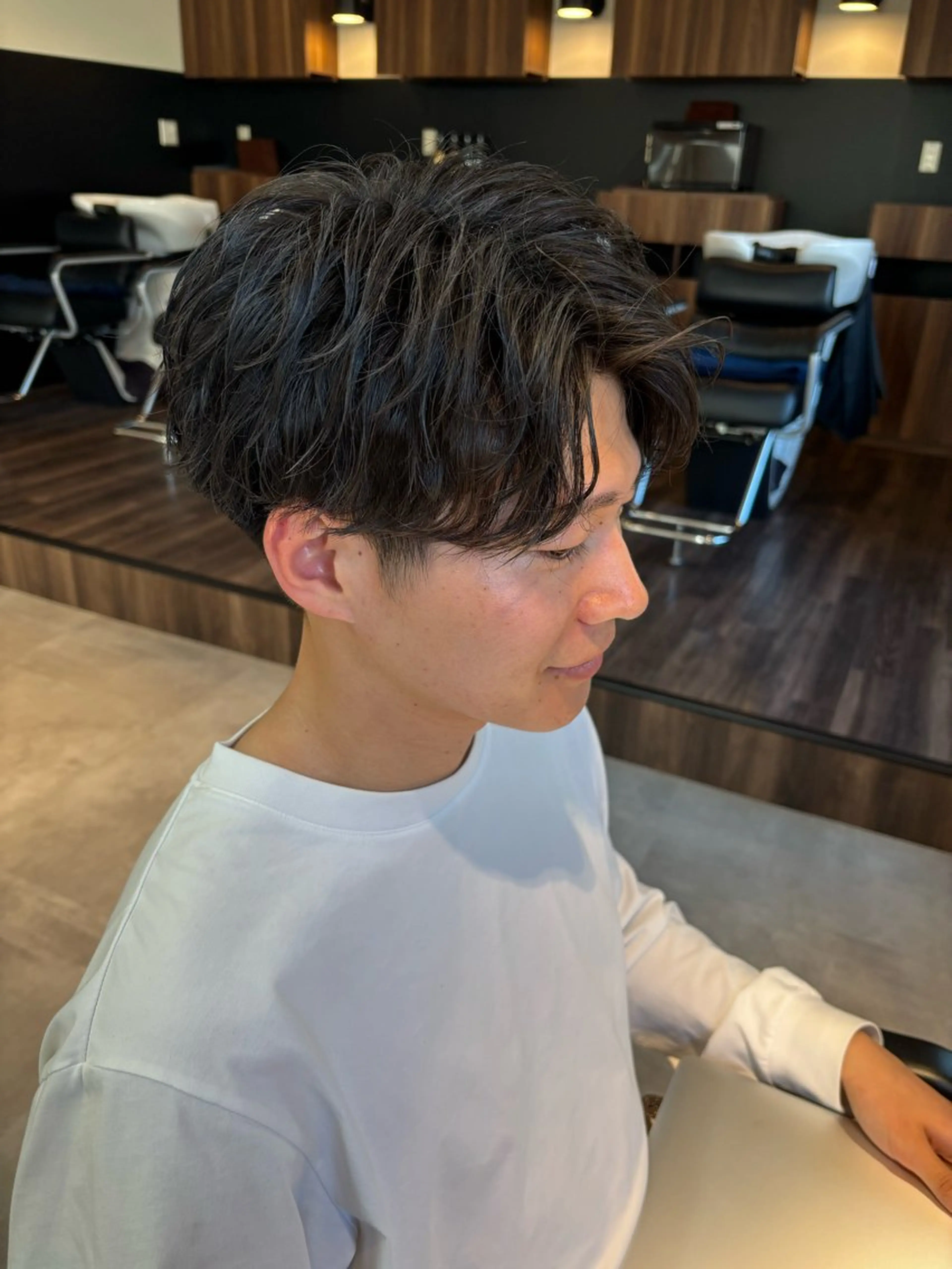 メンズ メンズショート カット 保立/フェザーパーマ /メンズカット千葉のヘアスタイル