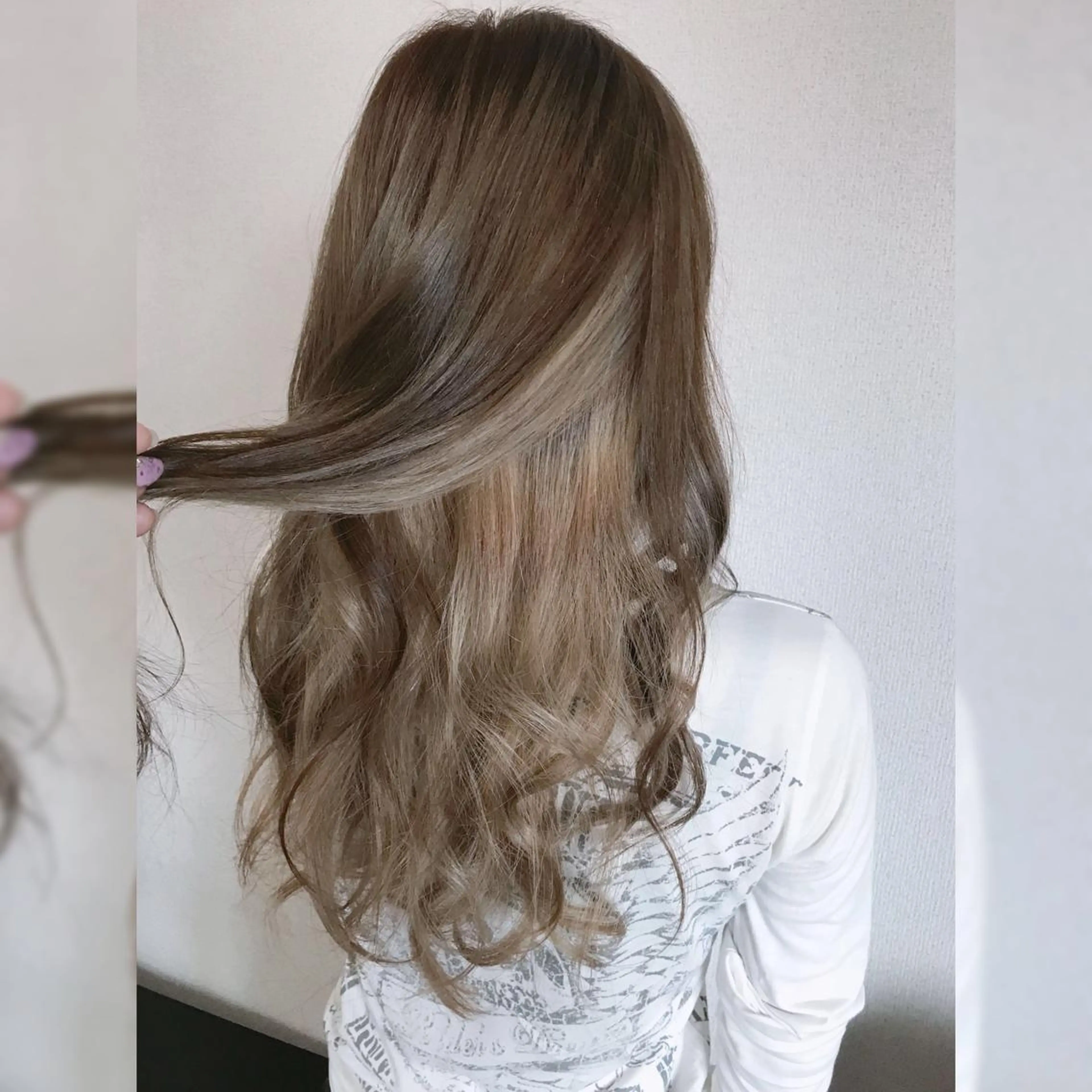 ロング ヘアカラー トリートメント cecile hair所属・開發 紗貴のヘアスタイル