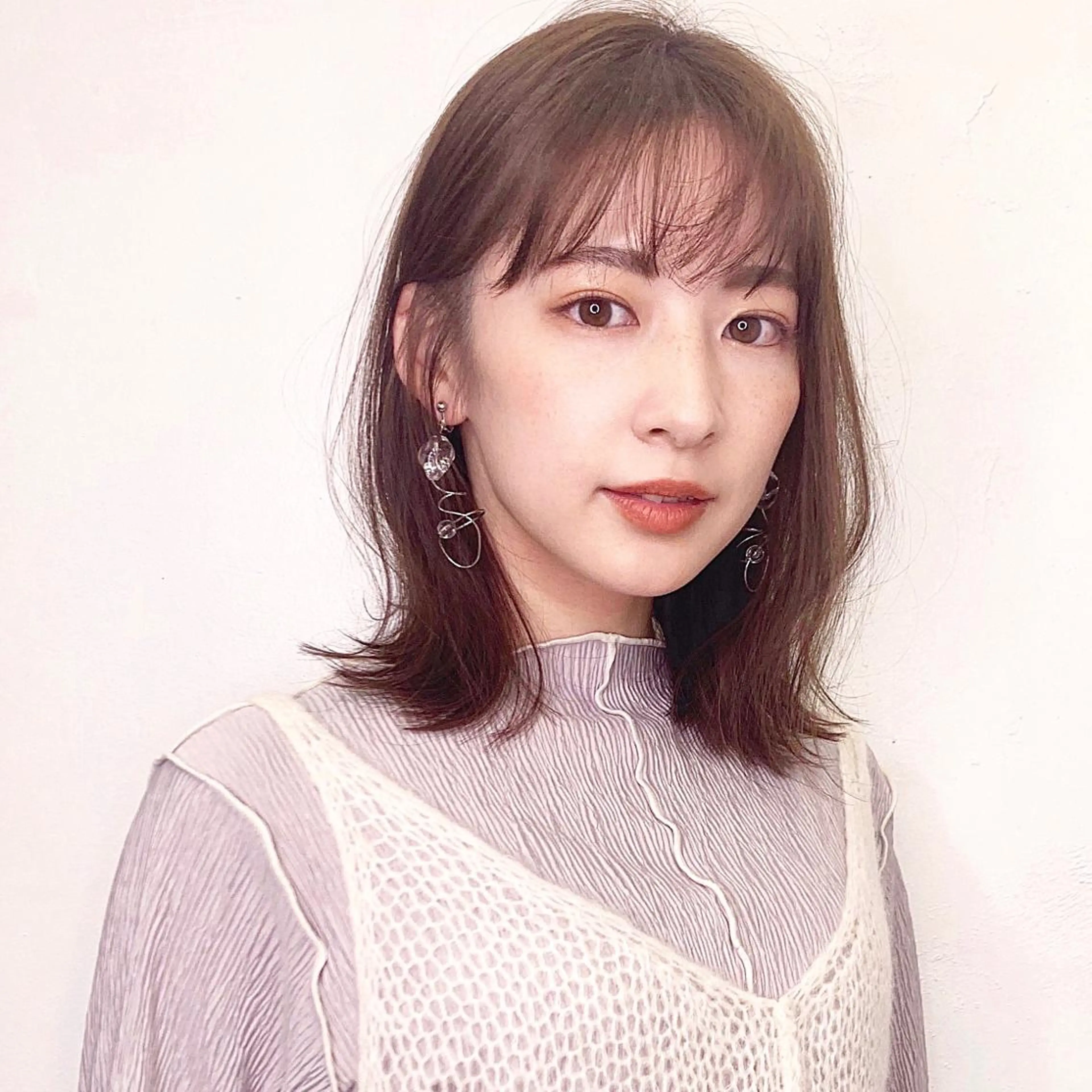 ミディアム 外ハネヘア Sana / 韓国ヘア / カラーのヘアスタイル